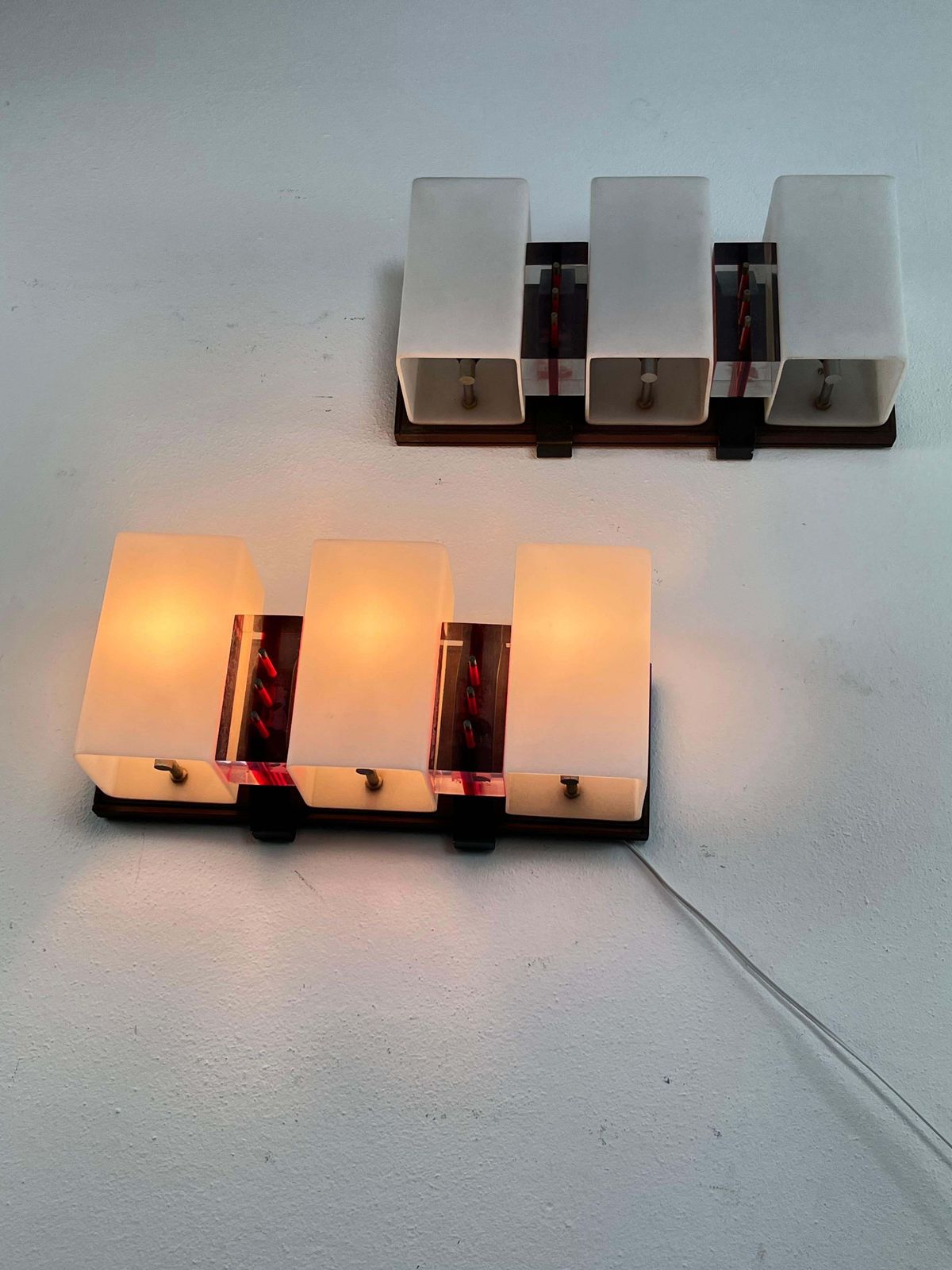 Set Of 2 Mid Century Wall Lamps Attributed To Angelo Brotto For Esperia, 1960s photo furniture