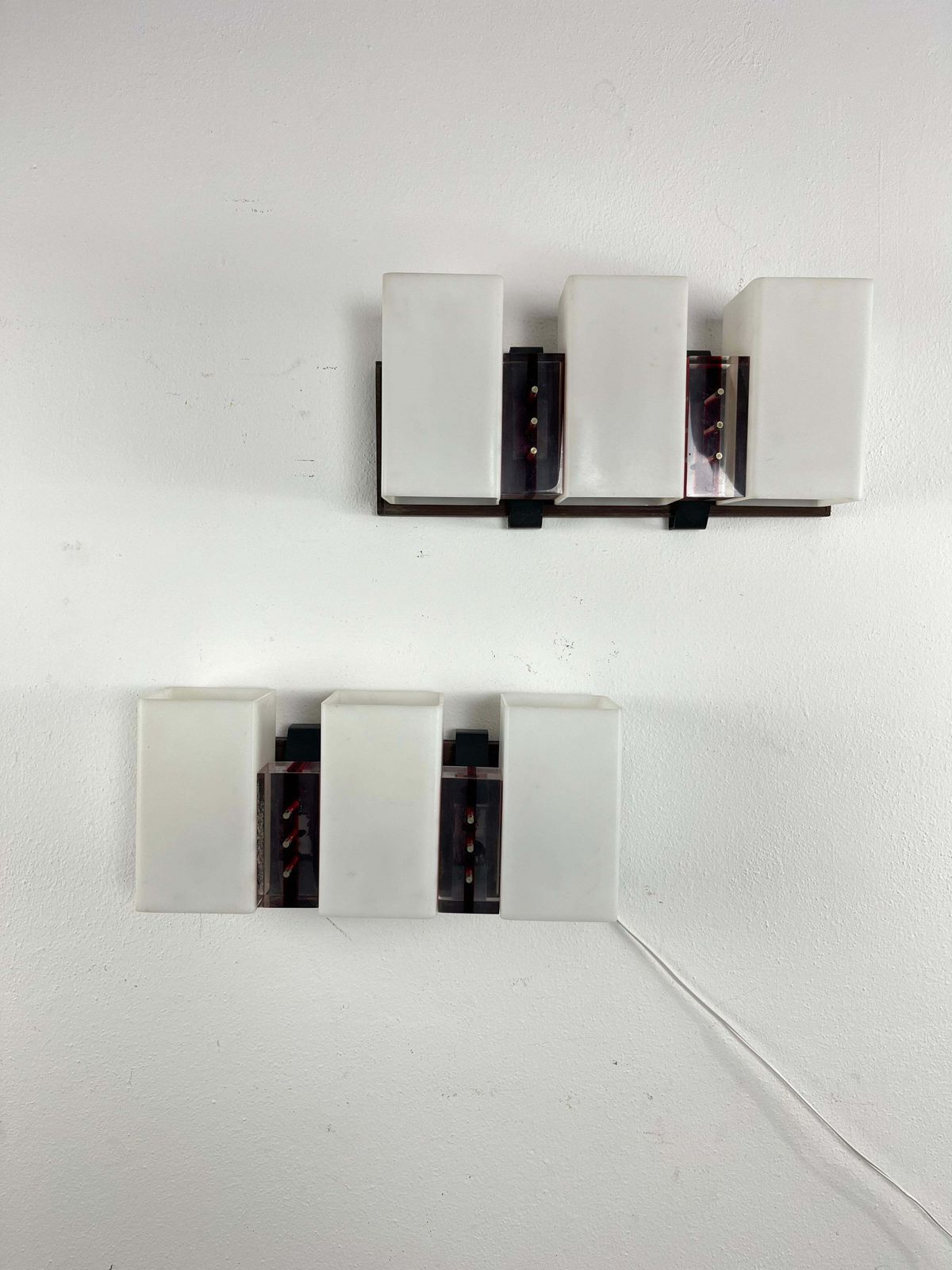 Set Of 2 Mid Century Wall Lamps Attributed To Angelo Brotto For Esperia, 1960s photo buy