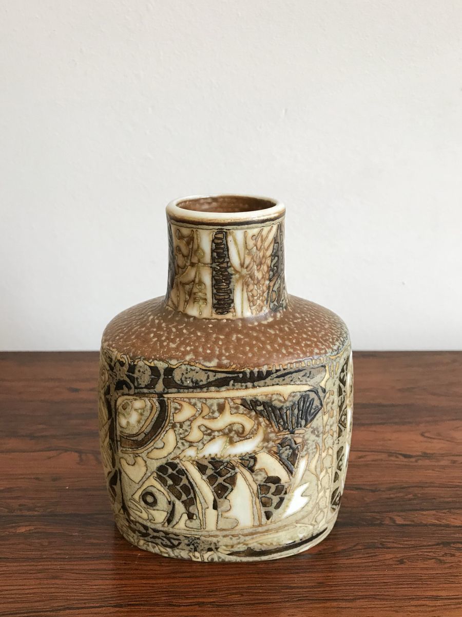 photo furniture Ceramic Vases By Nils Thorsson For Royal Copenhagen, 1960s, Set Of 2