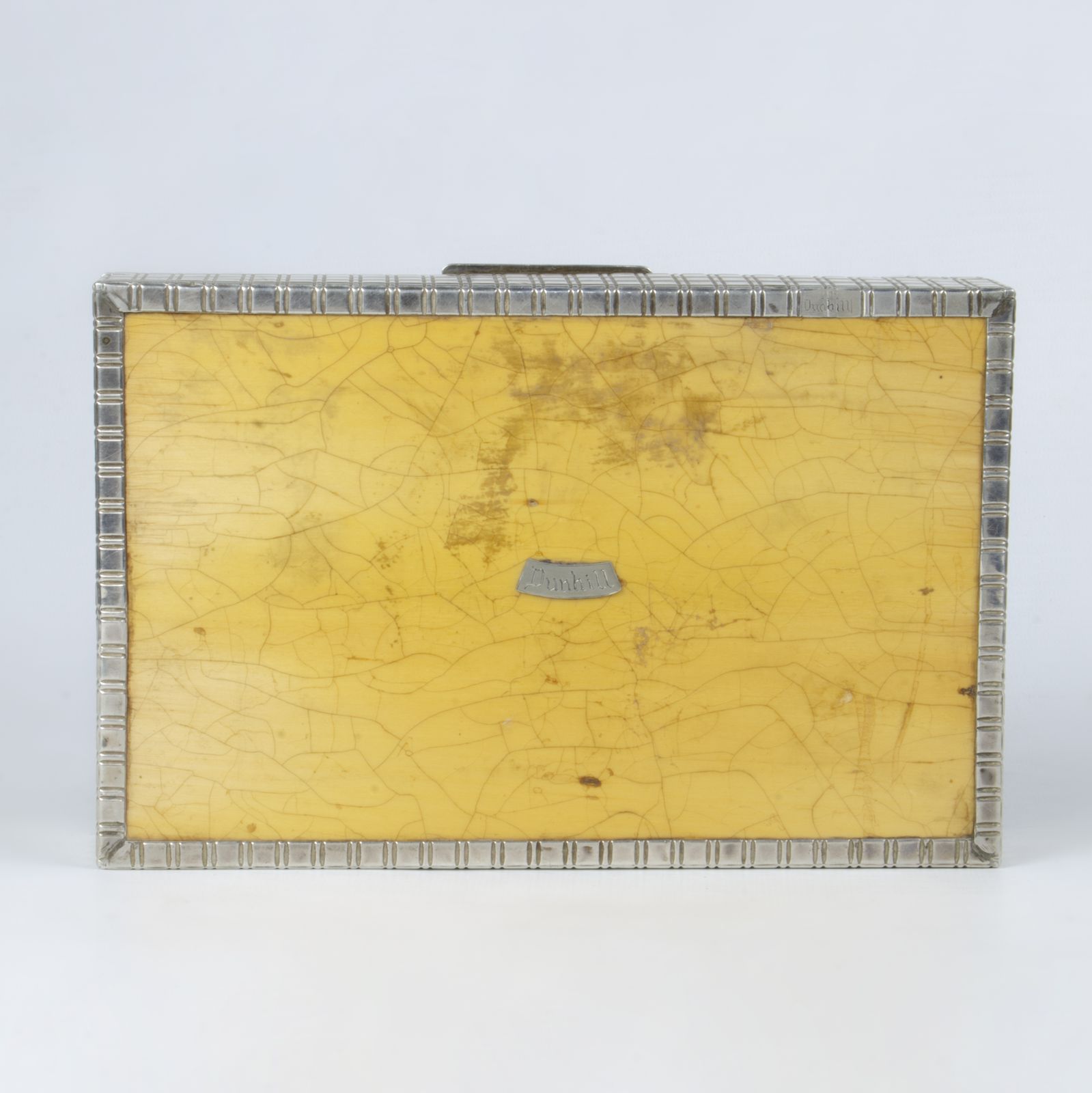 Mid 20th Century Modern Wood And Silver Decorative/Cigar Box By Duhill, England photo buy