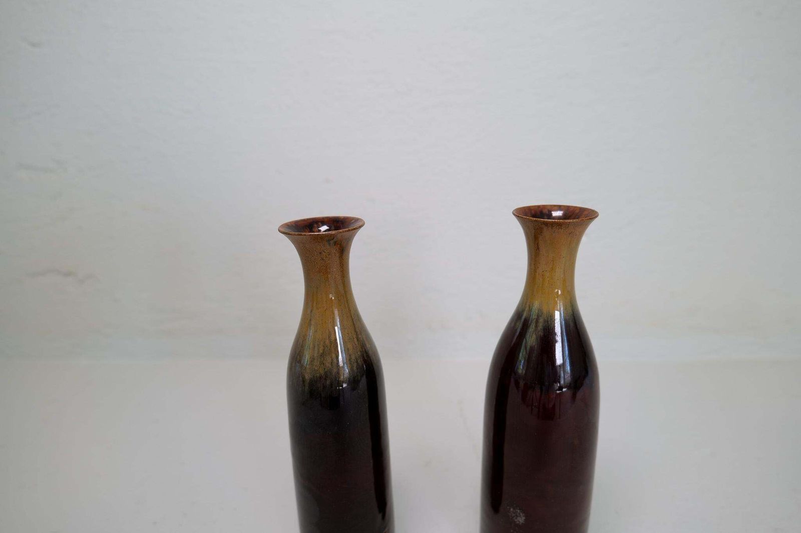 Scandinavian Modern Pair Of Ceramic Vases/Bottles Carl Harry Stålhane Sweden photo vinterior