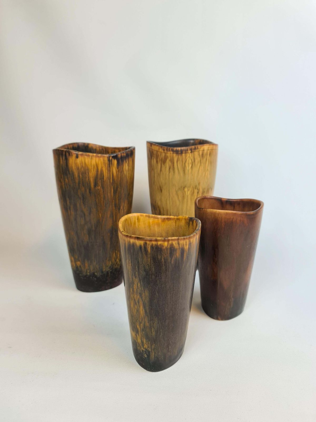 Midcentury Modern Set Of 4 Ceramic Vases Gunnar Nylund Rörstrand Sweden photo vintage