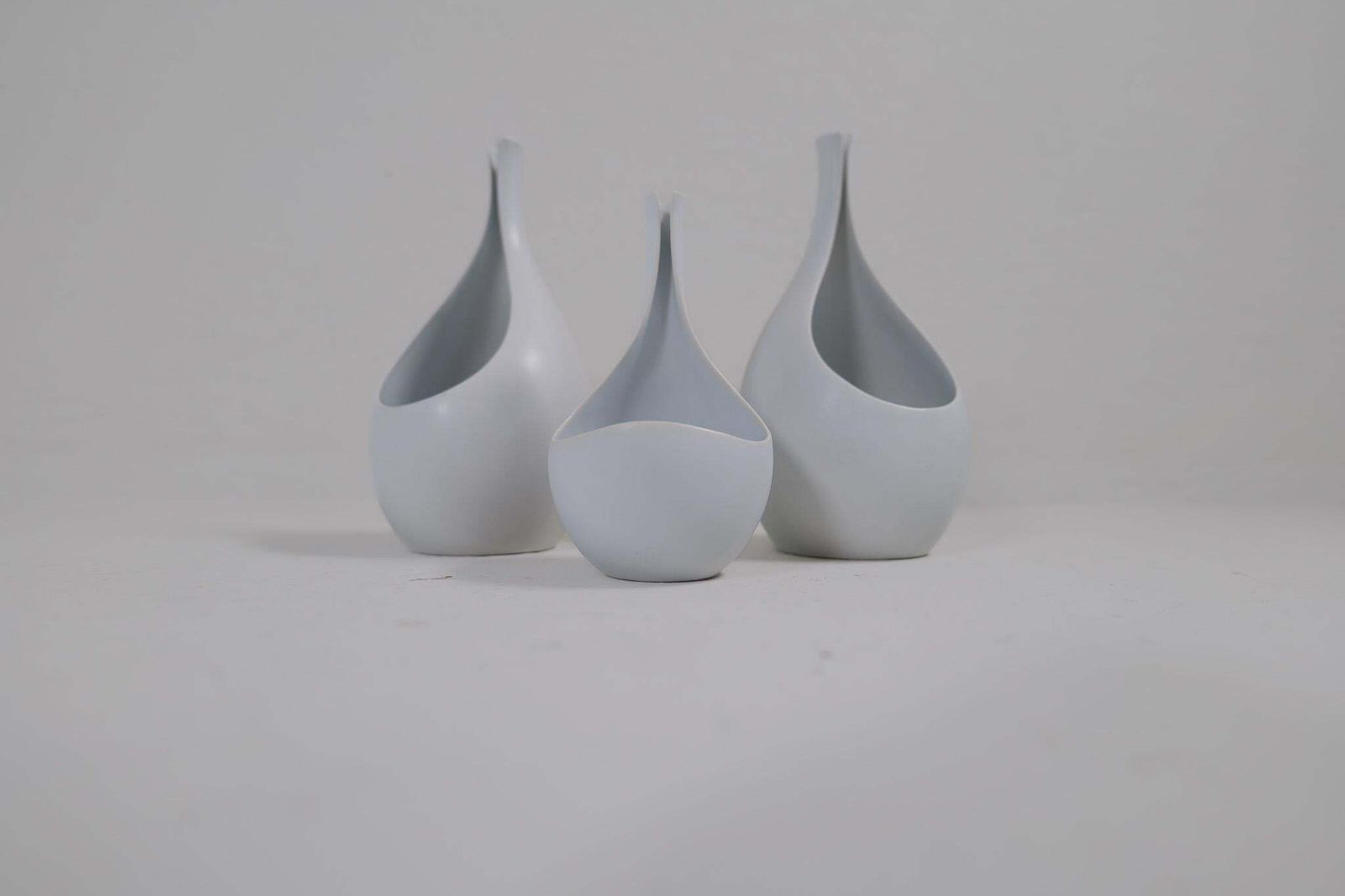 Midcentury Ceramic Collection Of "Pungo" Vases Stig Lindberg Gustavsberg, 1950s photo vinterior