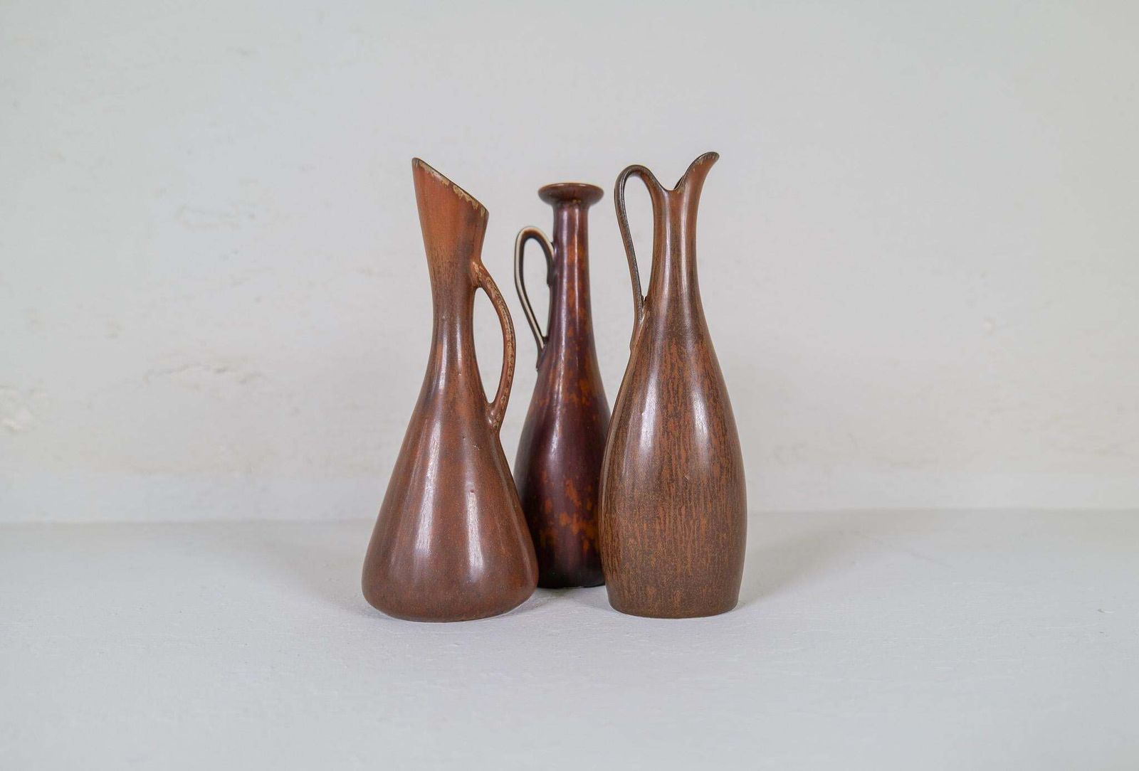 Midcentury Modern Set Of 3 Ceramic Pieces Rörstrand Gunnar Nylund Sweden, 1950s photo Home Decor