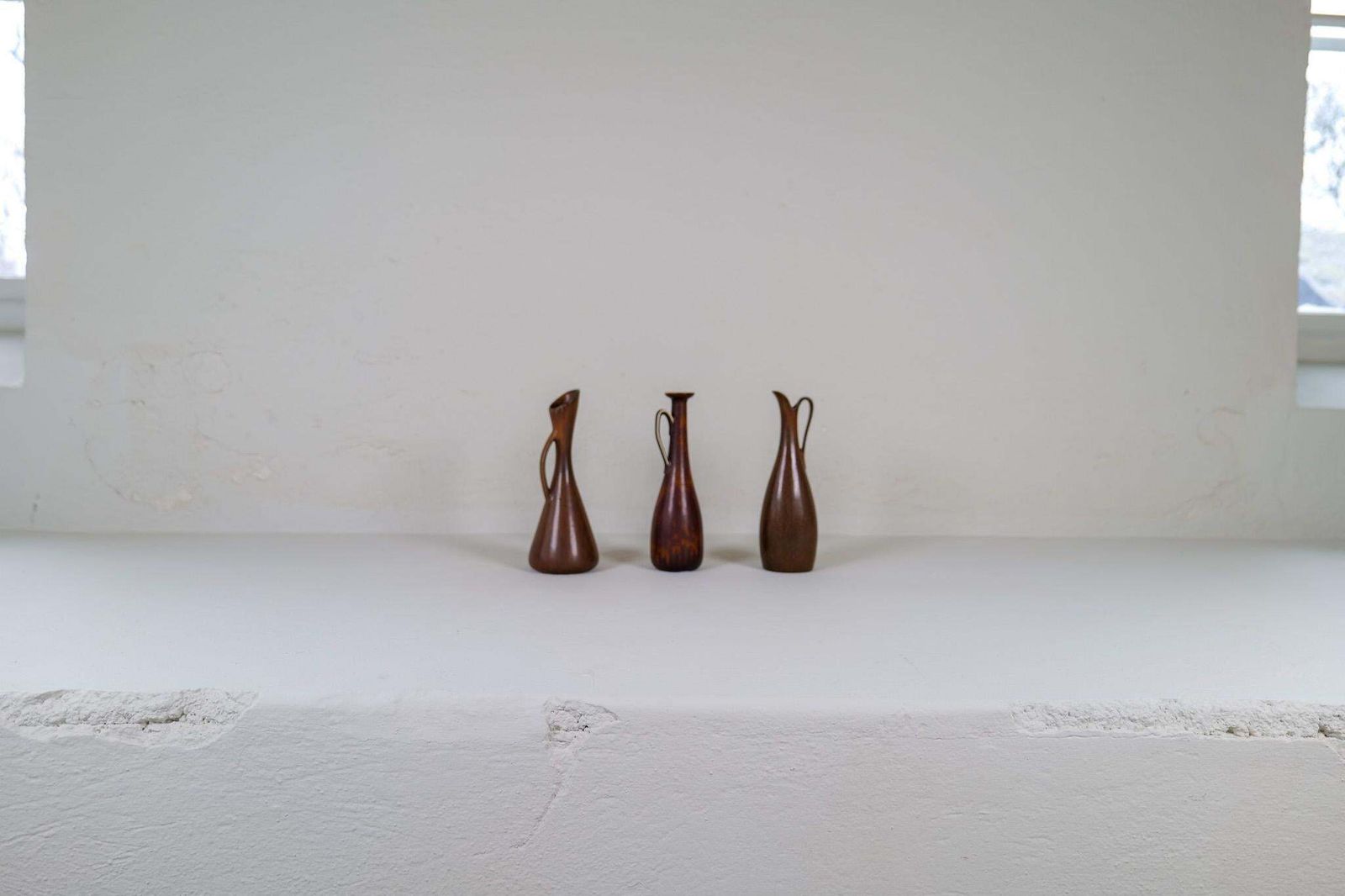 Midcentury Modern Set Of 3 Ceramic Pieces Rörstrand Gunnar Nylund Sweden, 1950s photo buy