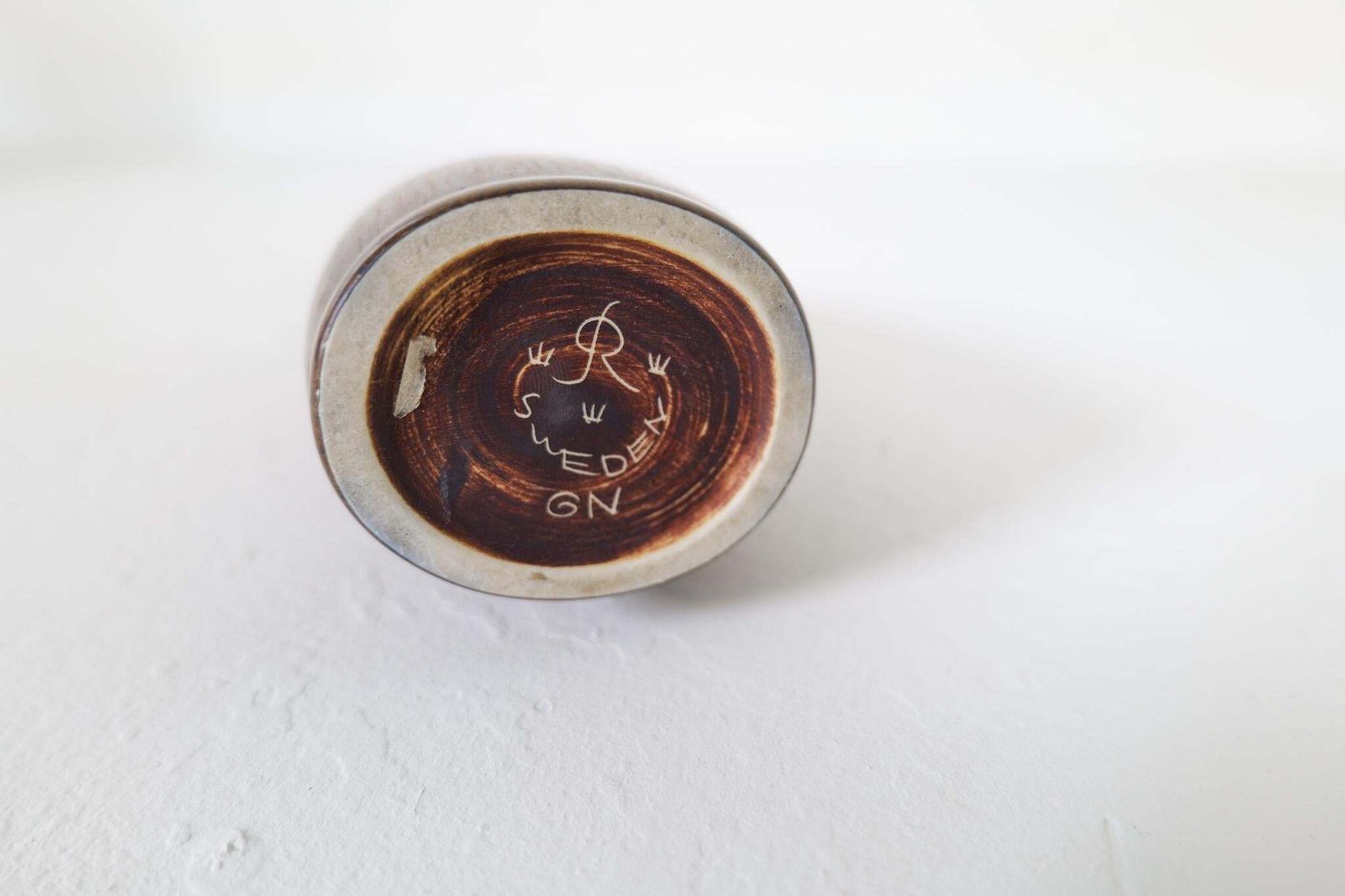 photo for sale Midcentury Modern Set Of 3 Ceramic Pieces Rörstrand Gunnar Nylund Sweden, 1950s