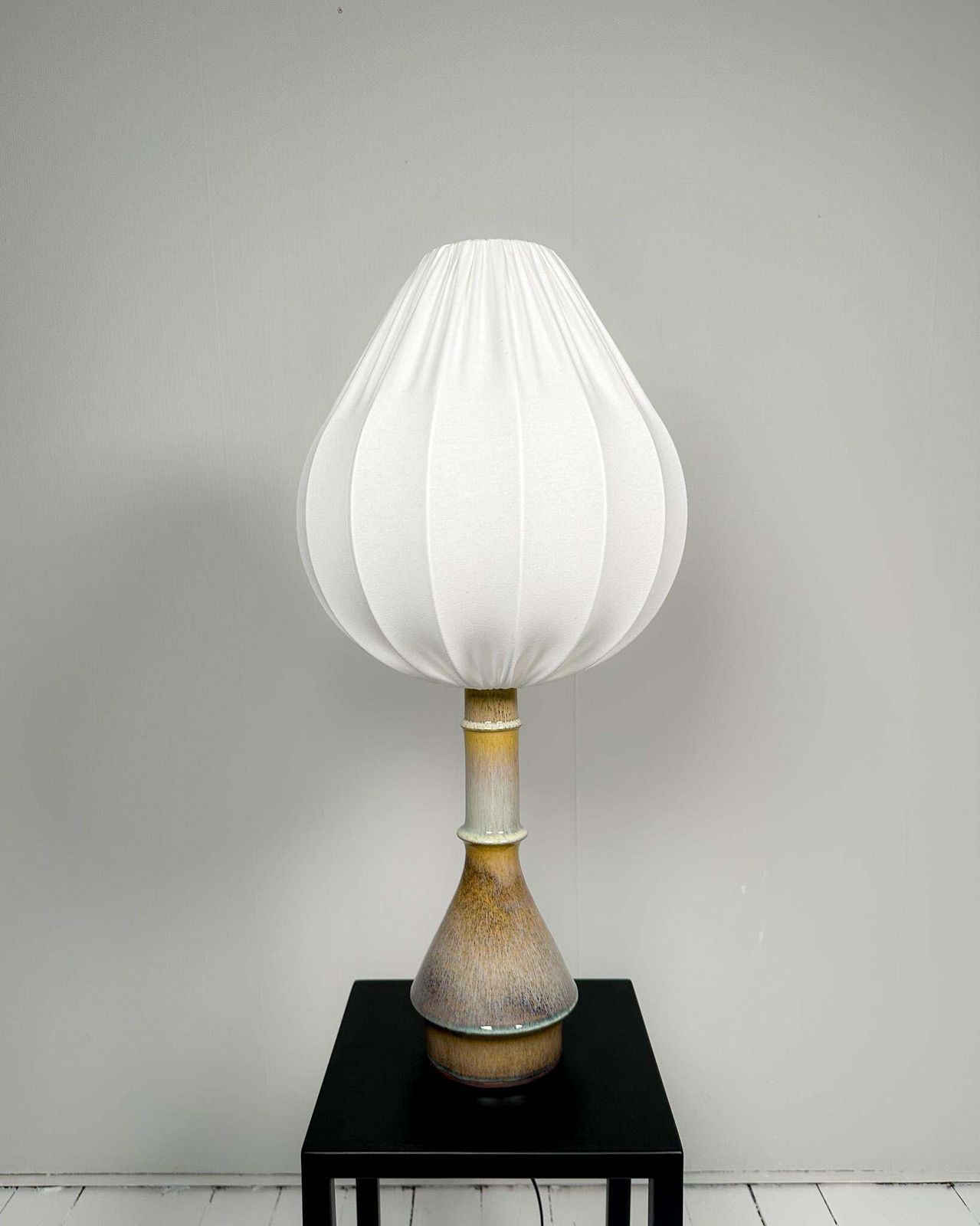 Midcentury Modern Large Unique Table Lamp Carl Harry Stålhane Rörstrand, 1950s photo for sale