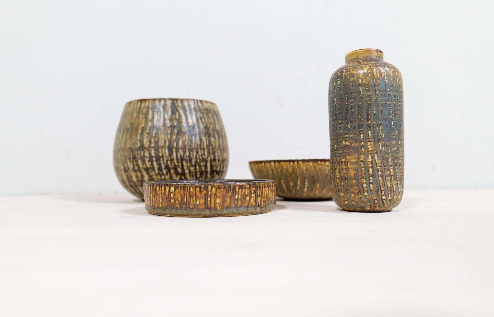 Midcentury Modern Set Of 4 Ceramic Pieces Rubus Gunnar Nylund Rörstrand, Sweden photo buy