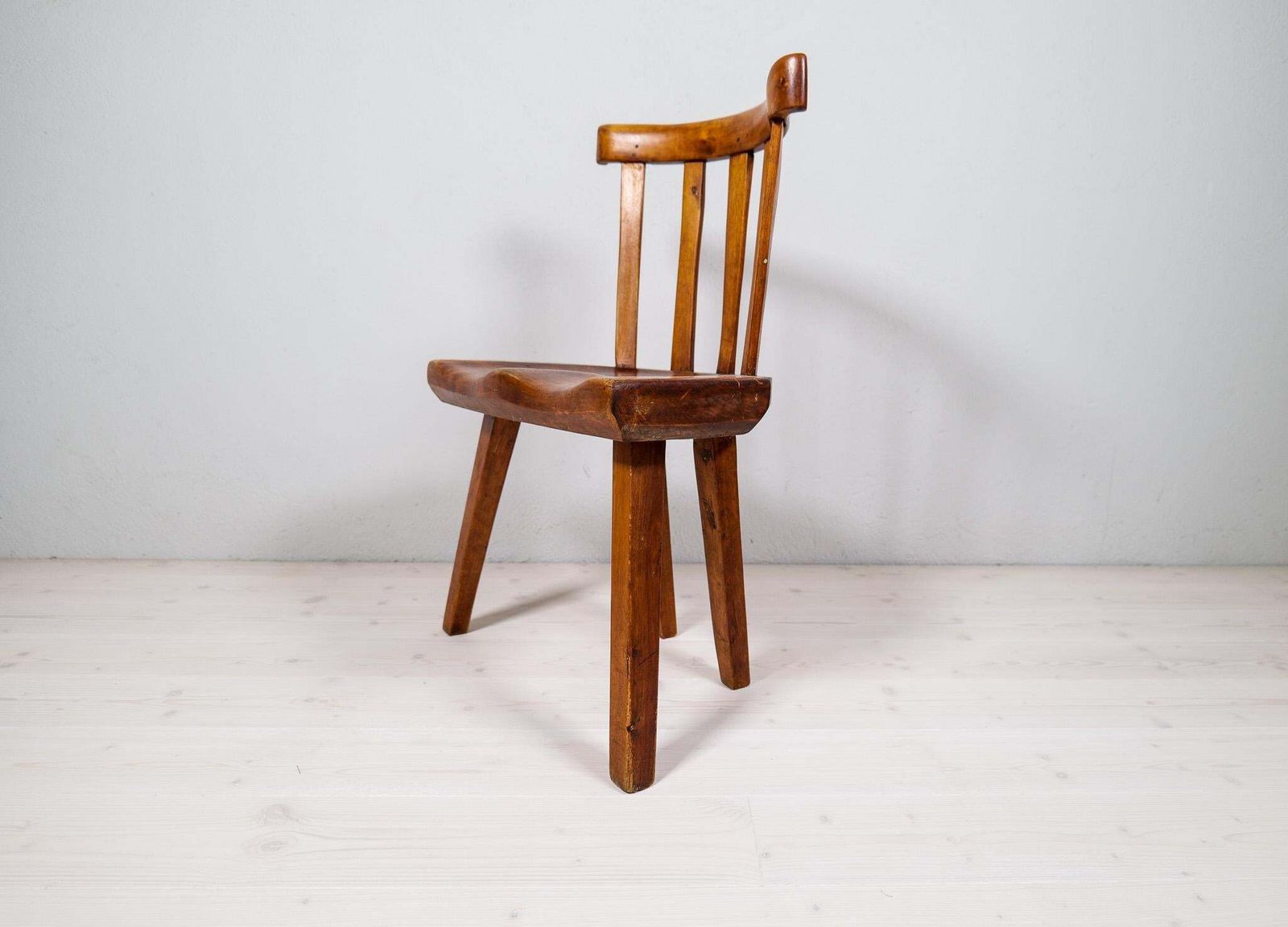 photo for sale 19th Century Swedish Folk Art Chair In Higly Decorative Shapes
