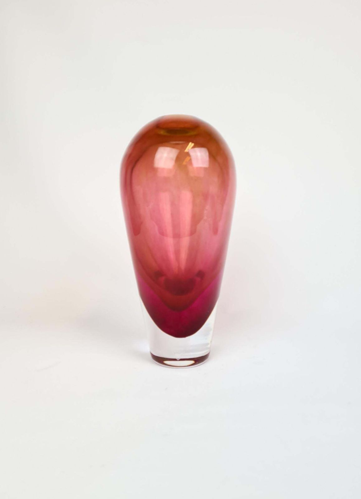 Scandinavian Modern Glass Vase Orrefors "Haze" Erika Lagerbielke, Sweden photo furniture