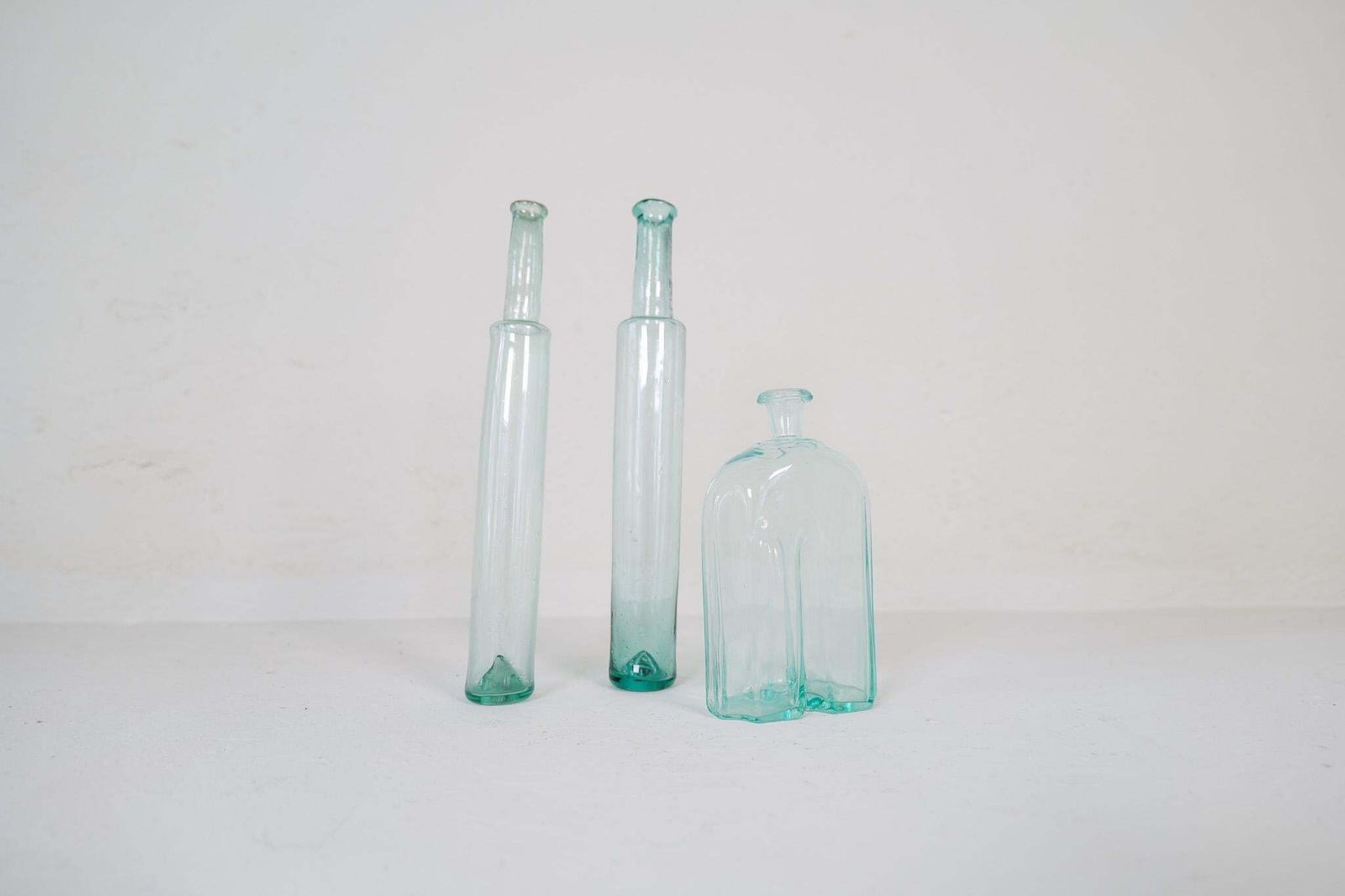 Antique Set Of 3 Decorative Bottles / Vases Sweden 1800 Circa photo furniture