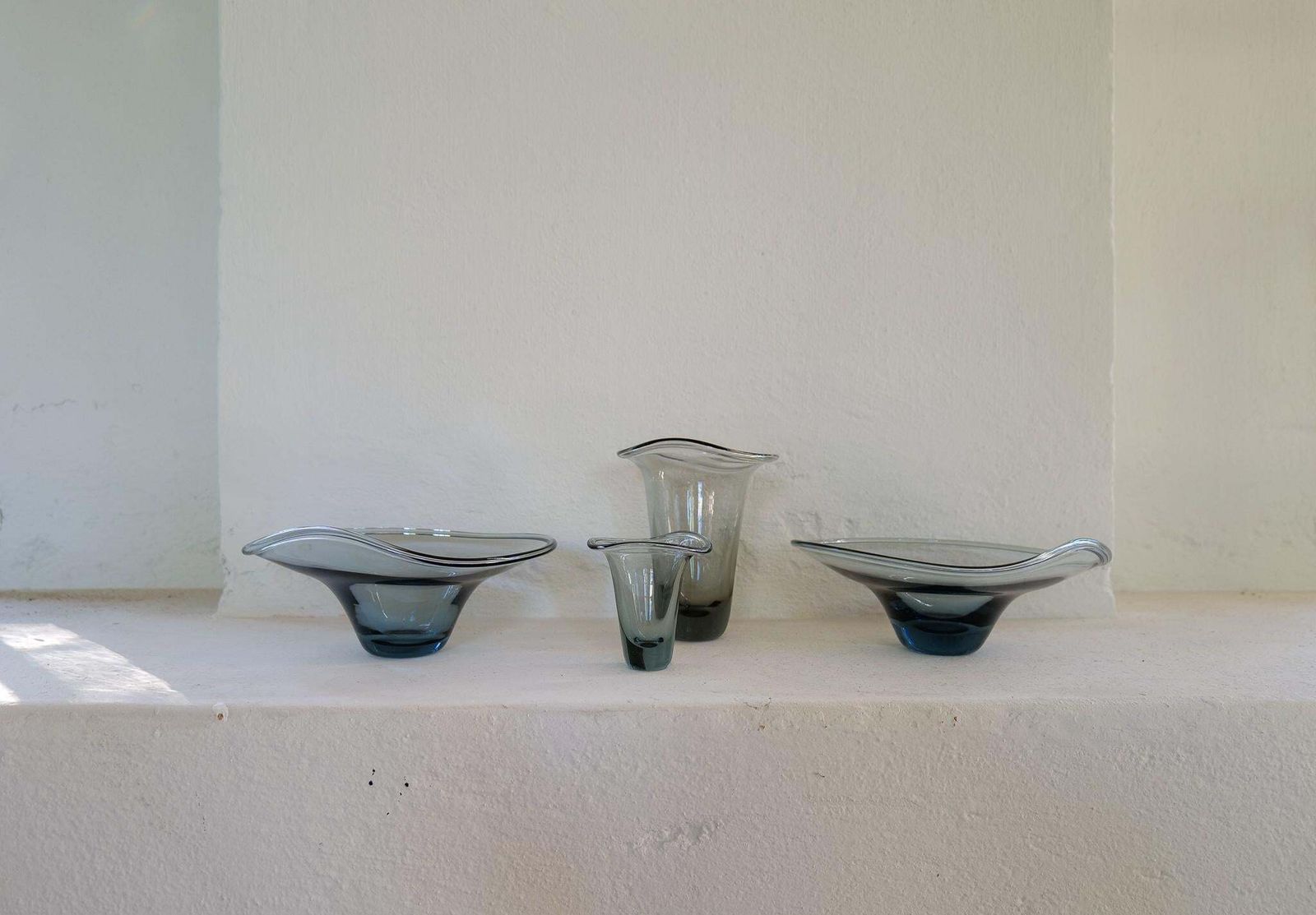 Midcentury Collection Of 4 Sculptural Pieces Kosta Vicke Lindstrand Sweden 1950s photo furniture