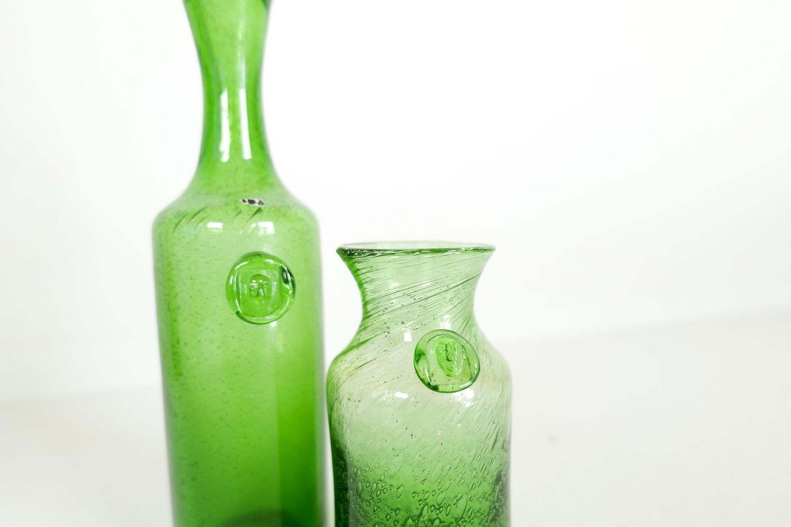 photo furniture Midcentury Modern Collection Of Six Green Vases By Erik Hoglund, Sweden, 1960s