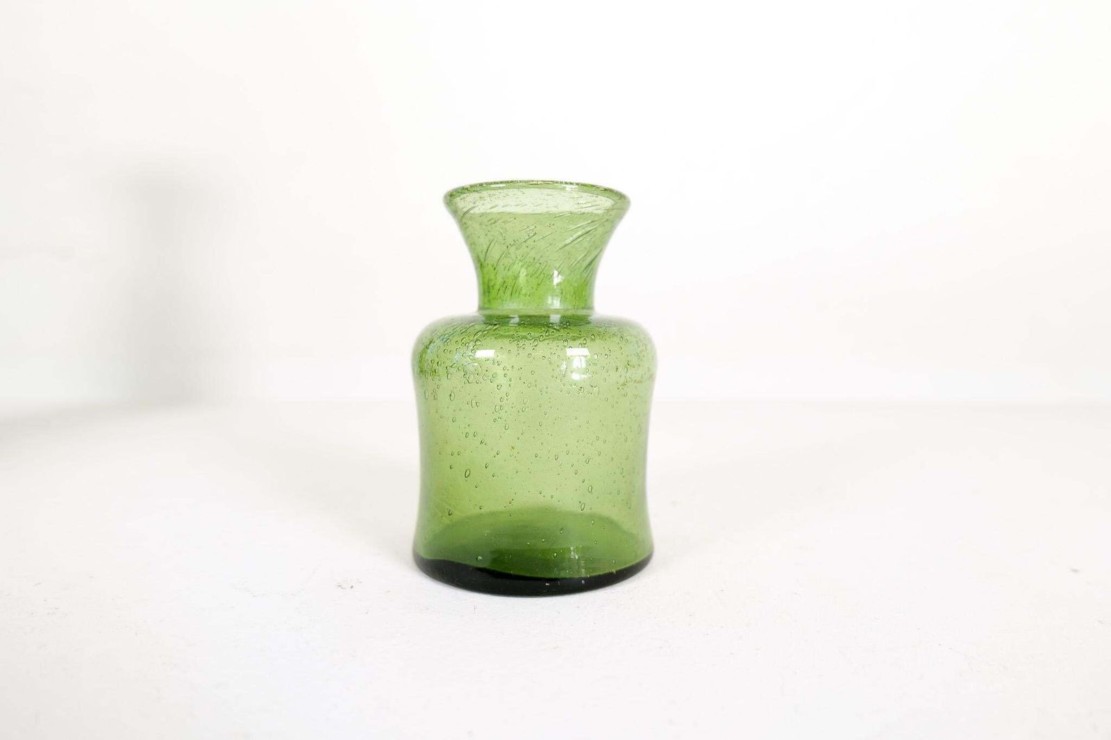 1796.0 Midcentury Modern Collection Of Six Green Vases By Erik Hoglund, Sweden, 1960s photo