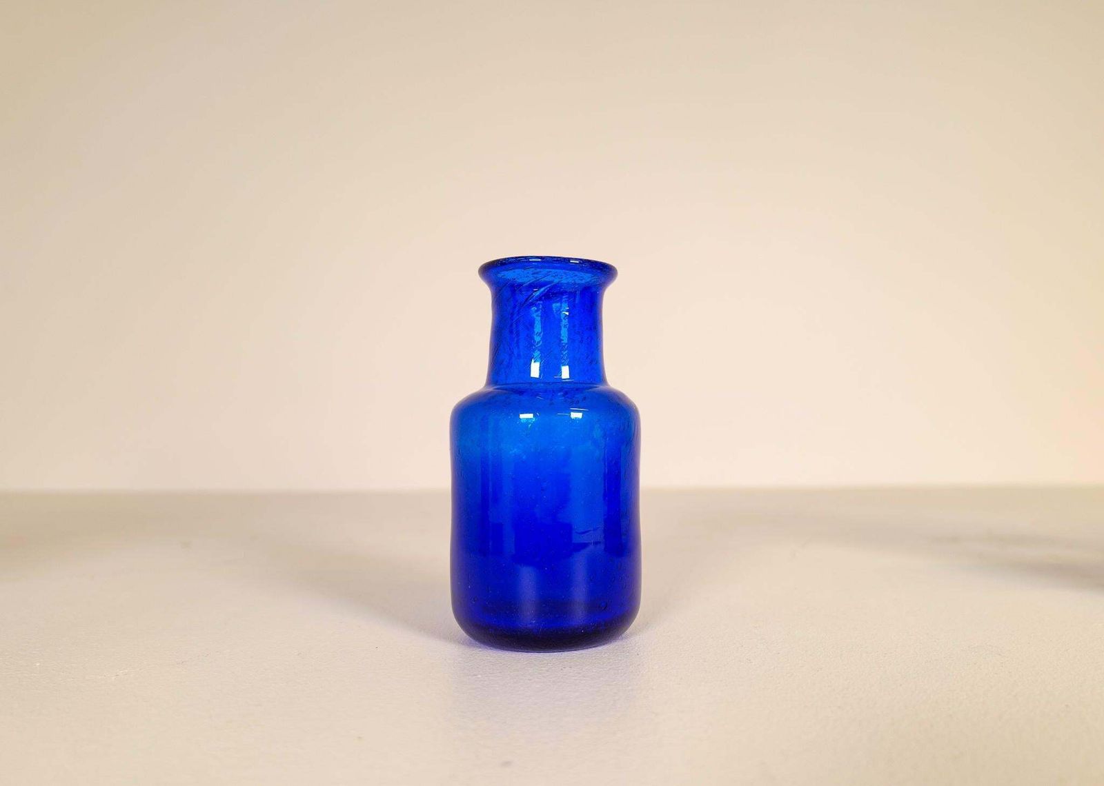 Midcentury Collection Of Eight Blue Vases By Erik Hoglund, Sweden, 1960s photo vintage