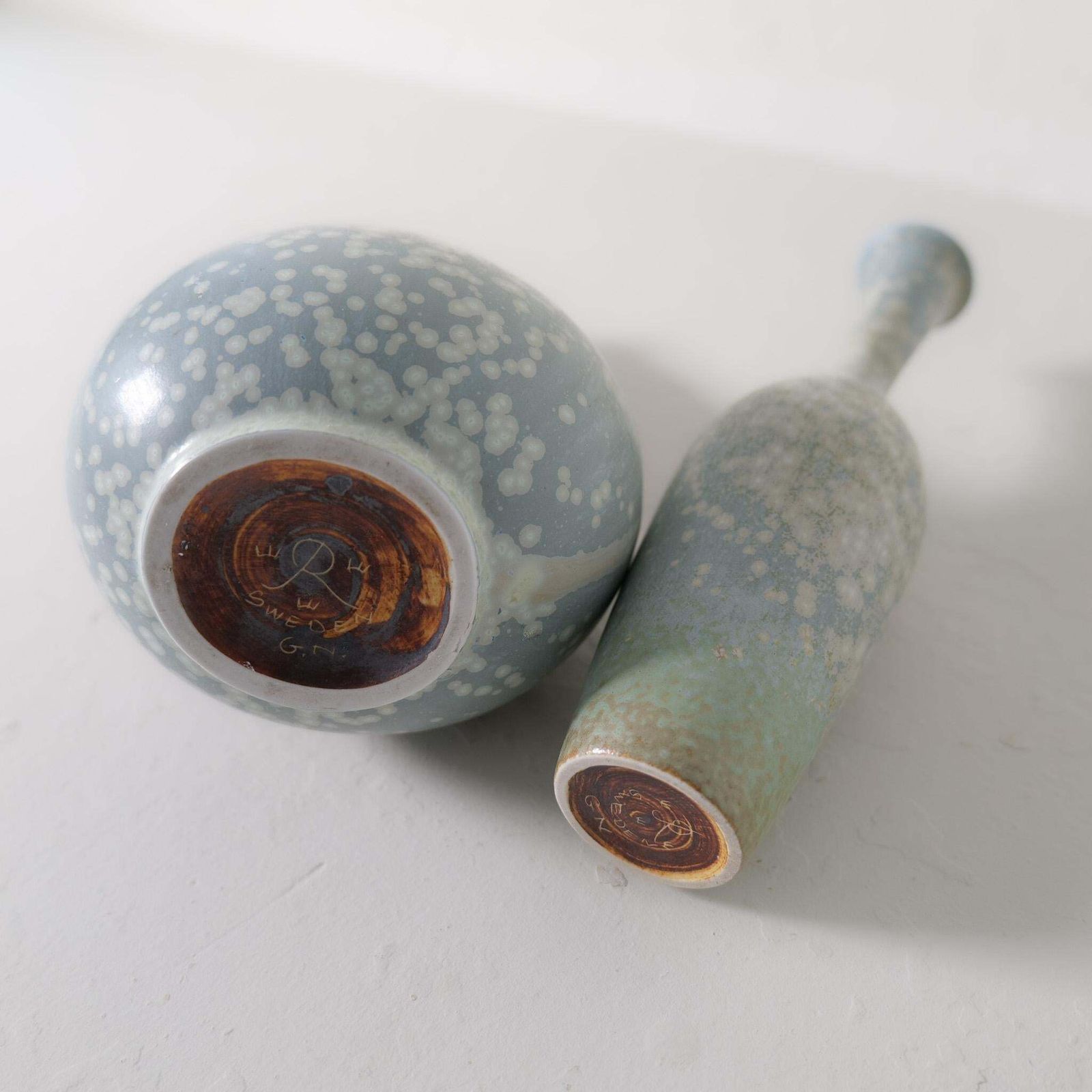 2779.0 Midcentury Modern Set Of 3 Ceramic Pieces Rörstrand Gunnar Nylund, Sweden, 1950s photo