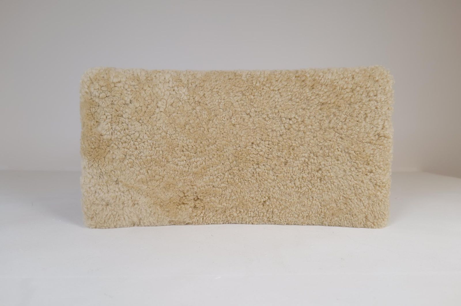 photo vinterior Scandinavian Modern Stool Pine And Sheepskin, Sweden, 1970s