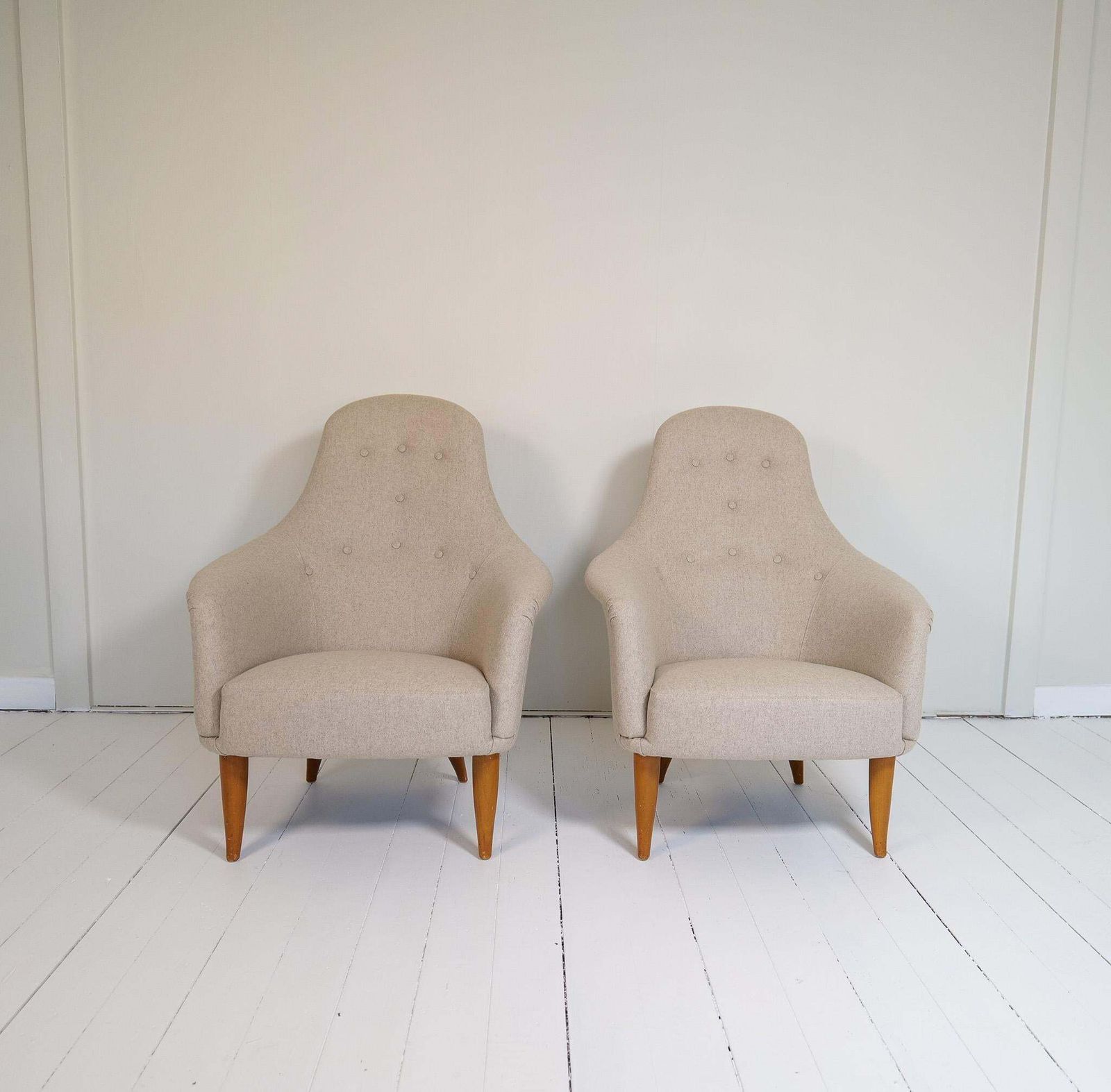 Midcentury Modern Big Adam Lounge Chairs Nk, Sweden, 1950s photo vinterior