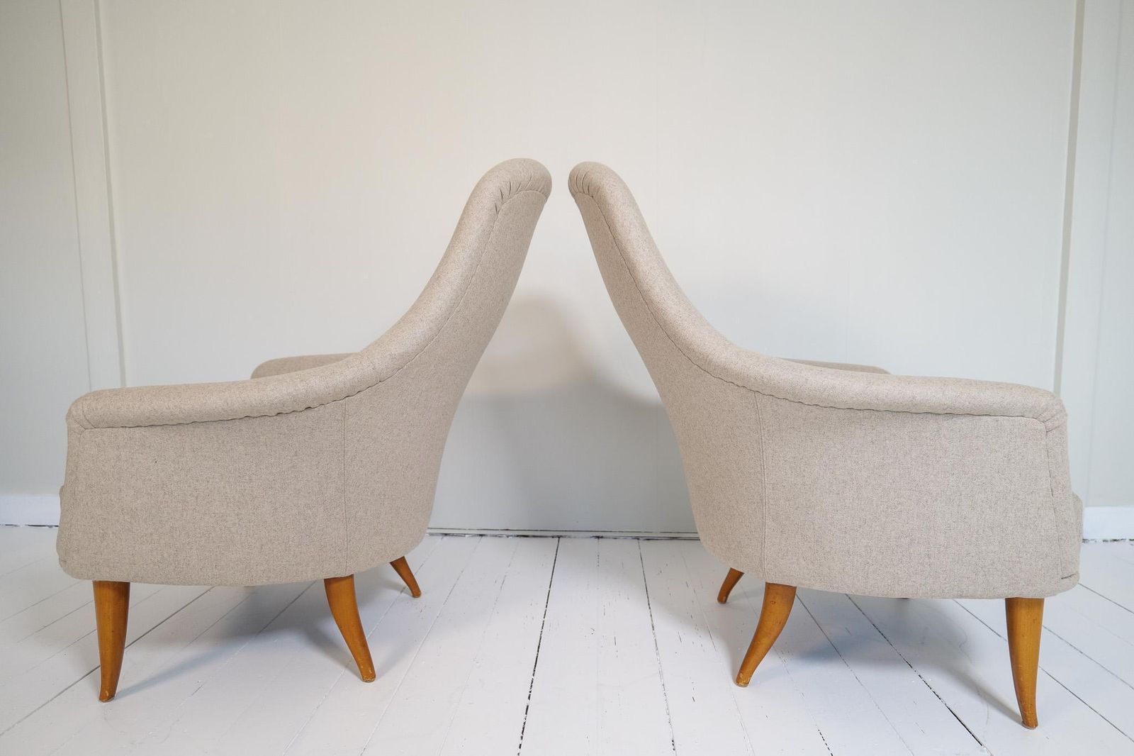 Furniture Midcentury Modern Big Adam Lounge Chairs Nk, Sweden, 1950s photo