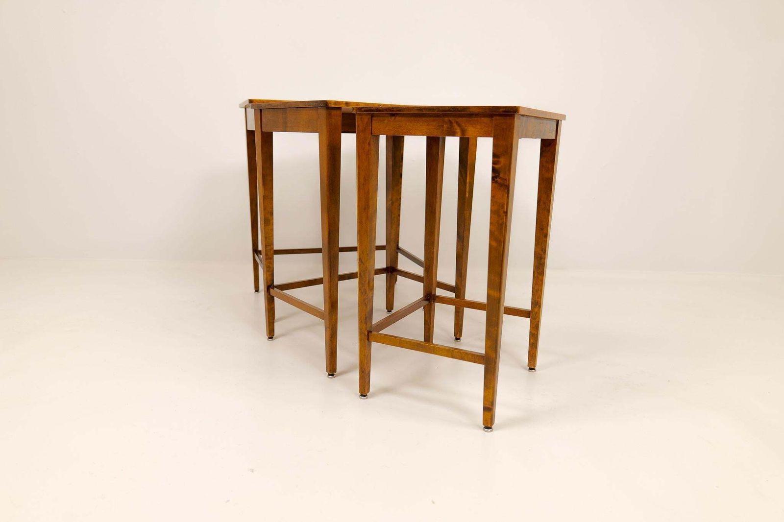 photo furniture Art Deco Nesting Tables Mahogany And Stained Birch, Nk Sweden, 1940s