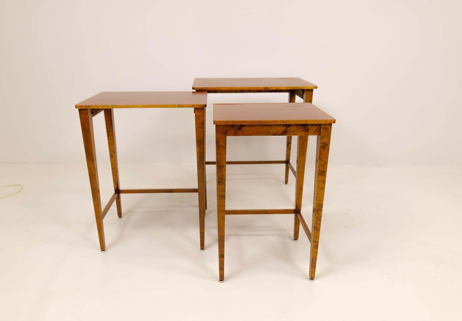 2138.0 Art Deco Nesting Tables Mahogany And Stained Birch, Nk Sweden, 1940s photo