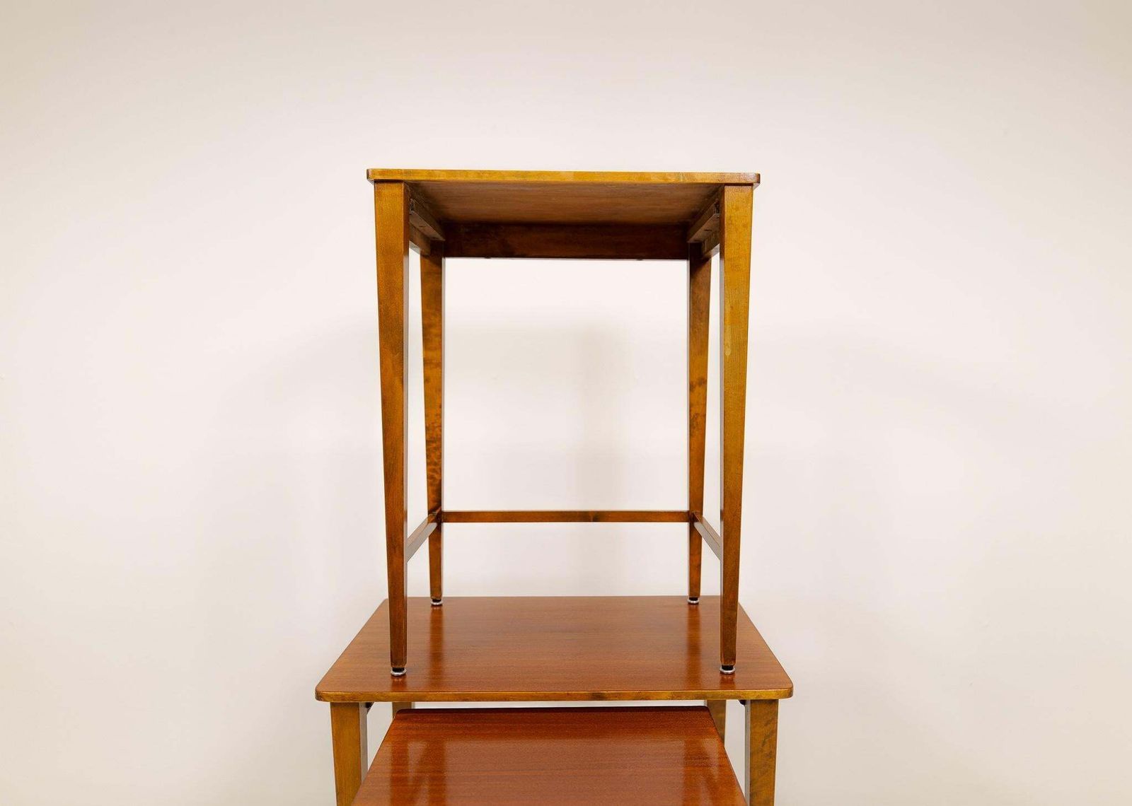 photo buy Art Deco Nesting Tables Mahogany And Stained Birch, Nk Sweden, 1940s