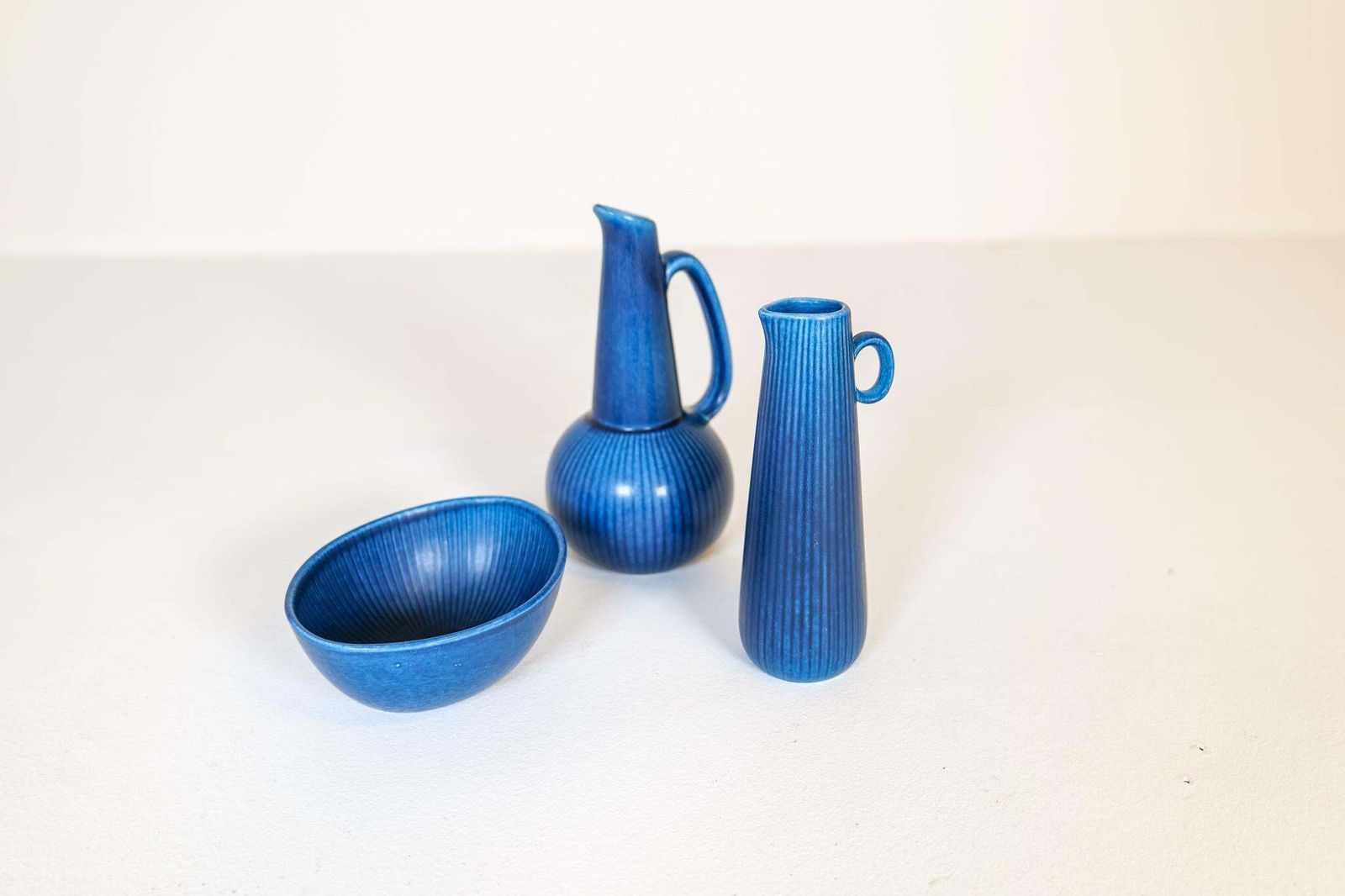 Midcentury Modern Set Of 3 Rörstrand Ritzi Vases And Bowl Gunnar Nylund photo 812.0