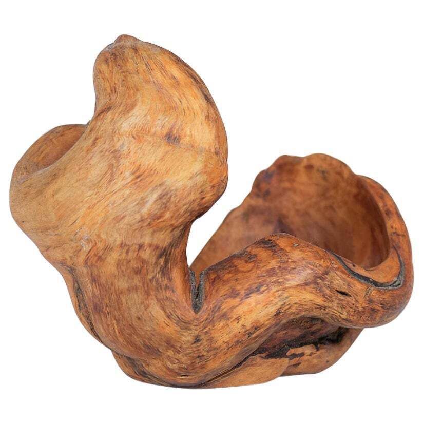 Swedish Folk Art Organic Burl Bowl, Circa 1960s