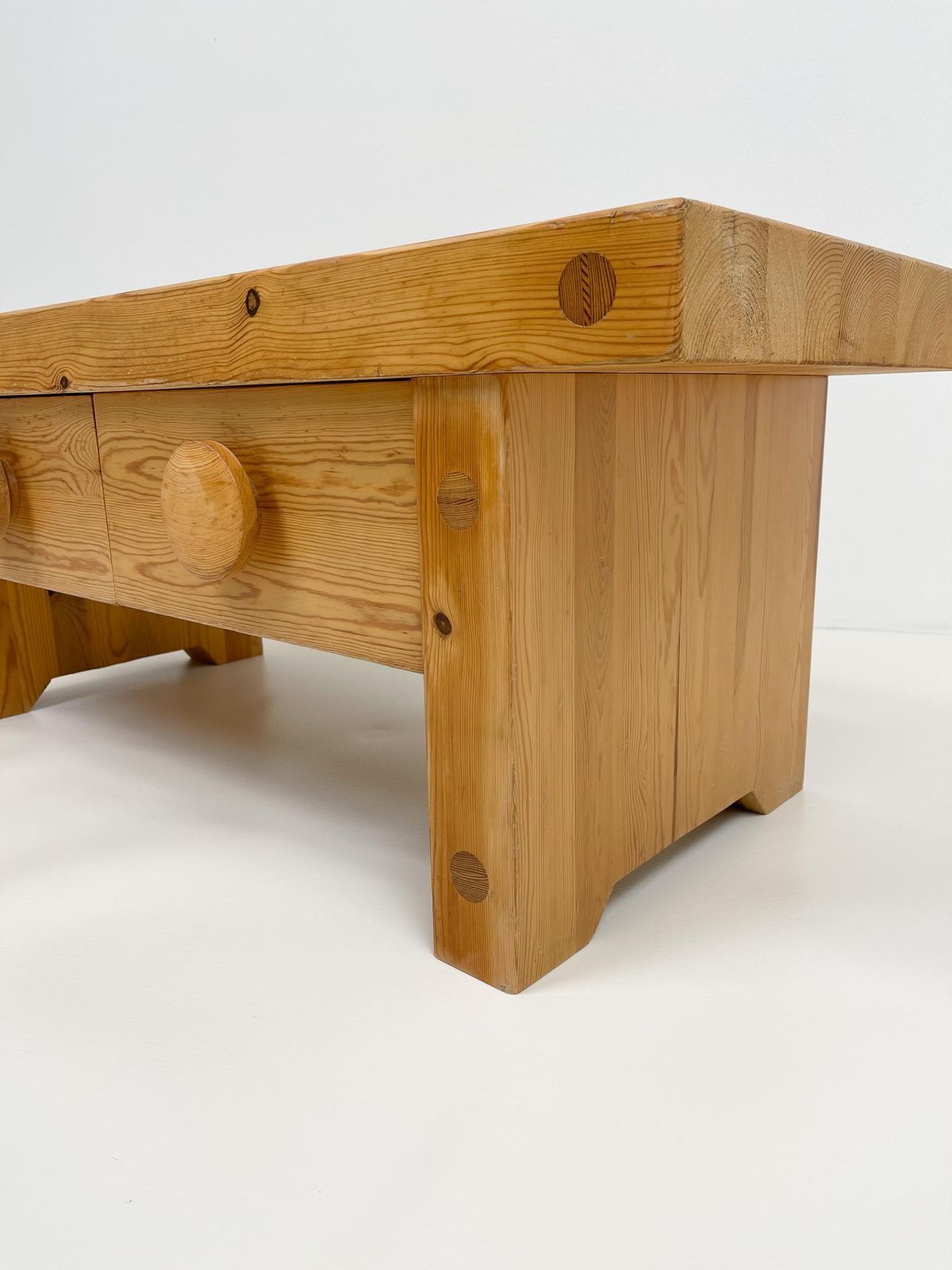 Scandinavian Modern Solid Pine Bench By Fröseke, Furniture Maker In Sweden, 1970s photo 1026.0