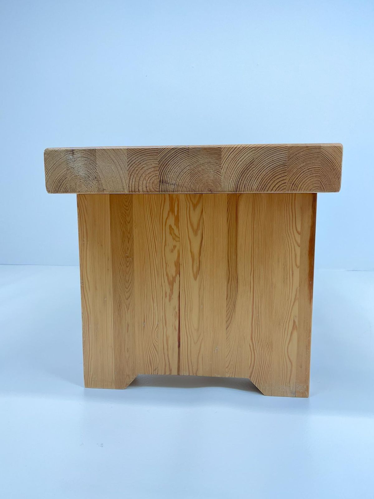 Furniture Scandinavian Modern Solid Pine Bench By Fröseke, Furniture Maker In Sweden, 1970s photo