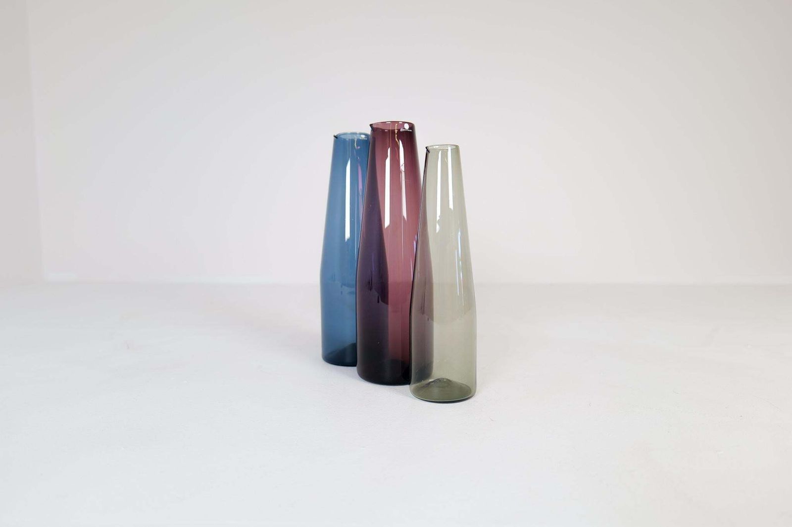 Midcentury Collection Of 3 Bird Carafes Iittala Timo Sarpaneva Finland, 1950s photo vinterior