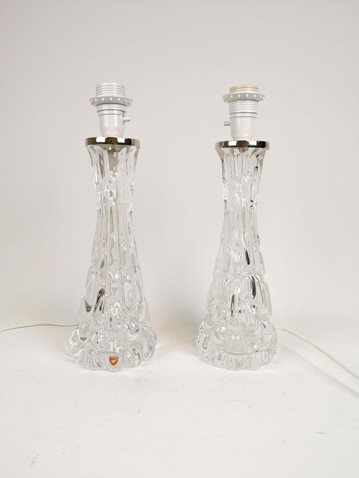 photo furniture Swedish Midcentury Crystal Table Lamps Orrefors By Carl Fagerlund