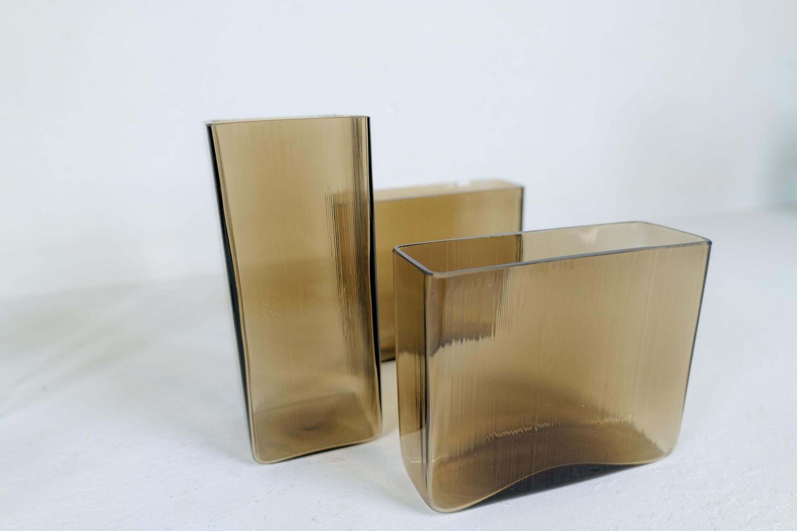 photo for sale Midcentury Modern Collection Of Ten "Ice" Gullaskruf Vases, Sweden, 1960s