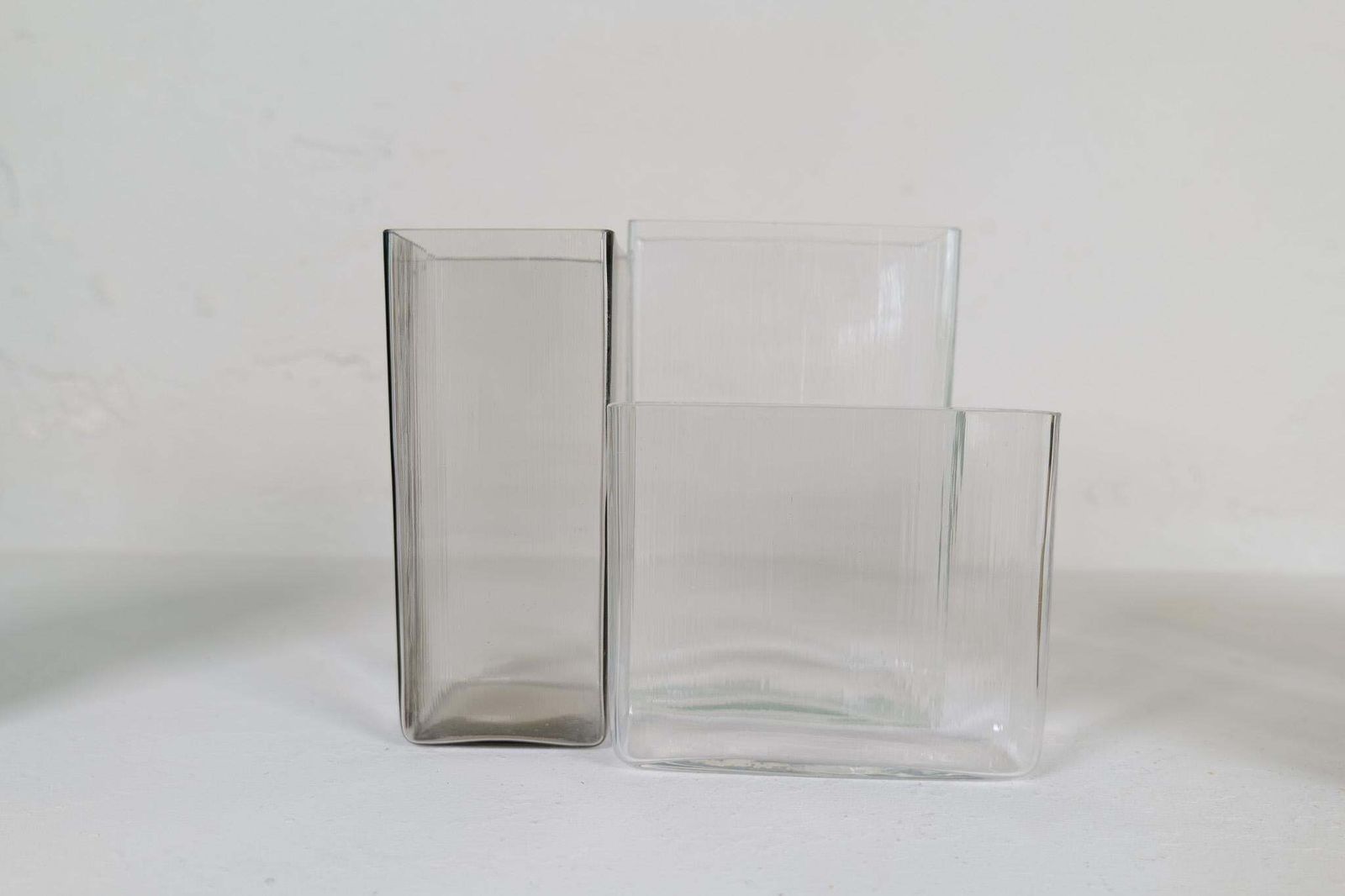 2092.0 Midcentury Modern Collection Of Ten "Ice" Gullaskruf Vases, Sweden, 1960s photo