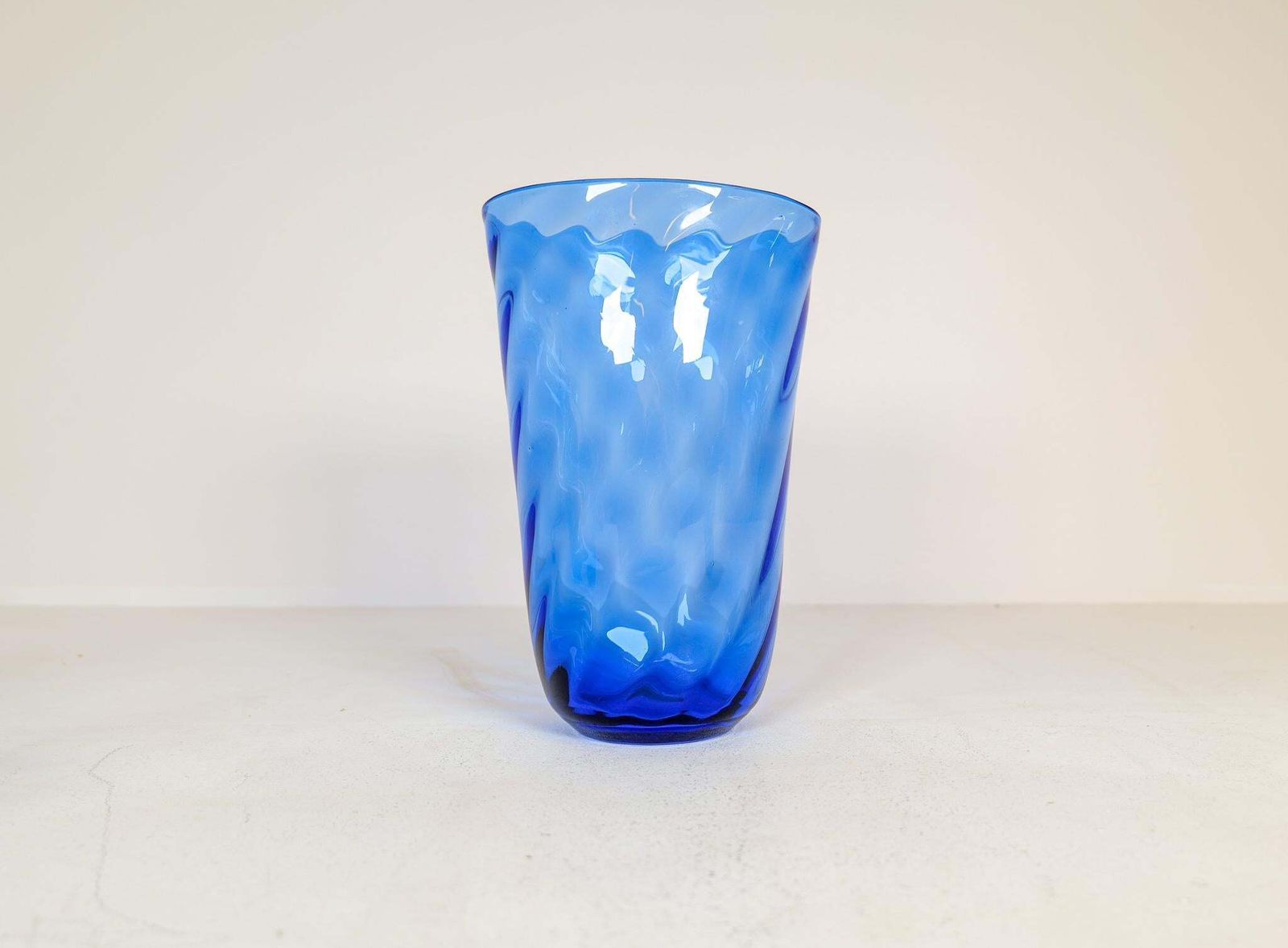 Art Deco Set Of 6 Glass Sculptured Handcrafted Vases Reijmyre, Sweden, 1930s photo buy