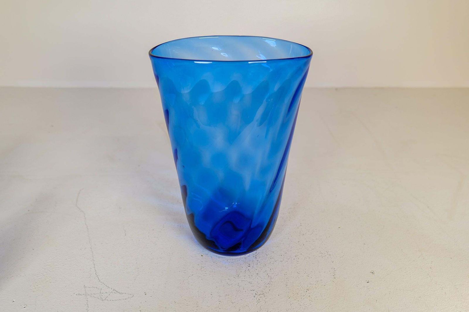 Art Deco Set Of 6 Glass Sculptured Handcrafted Vases Reijmyre, Sweden, 1930s photo vintage