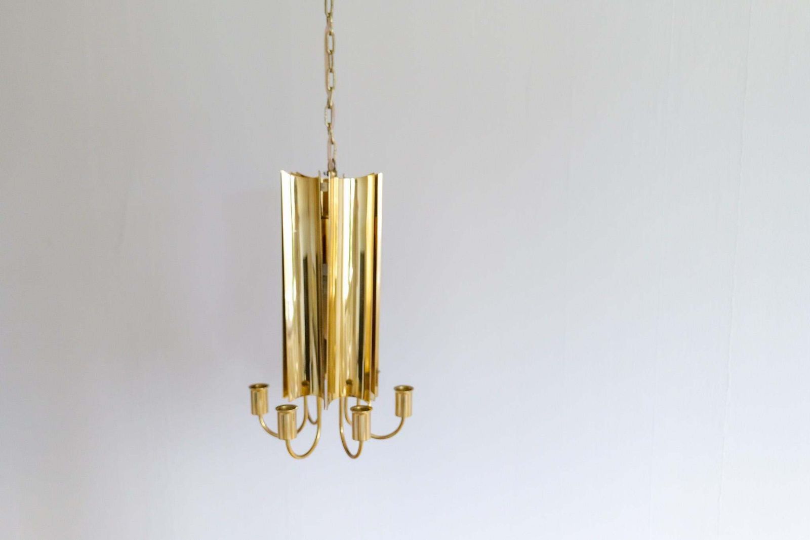 photo furniture Midcentury Modern Brass Chandelier Reflex Pierre Forssell Skultuna, Sweden