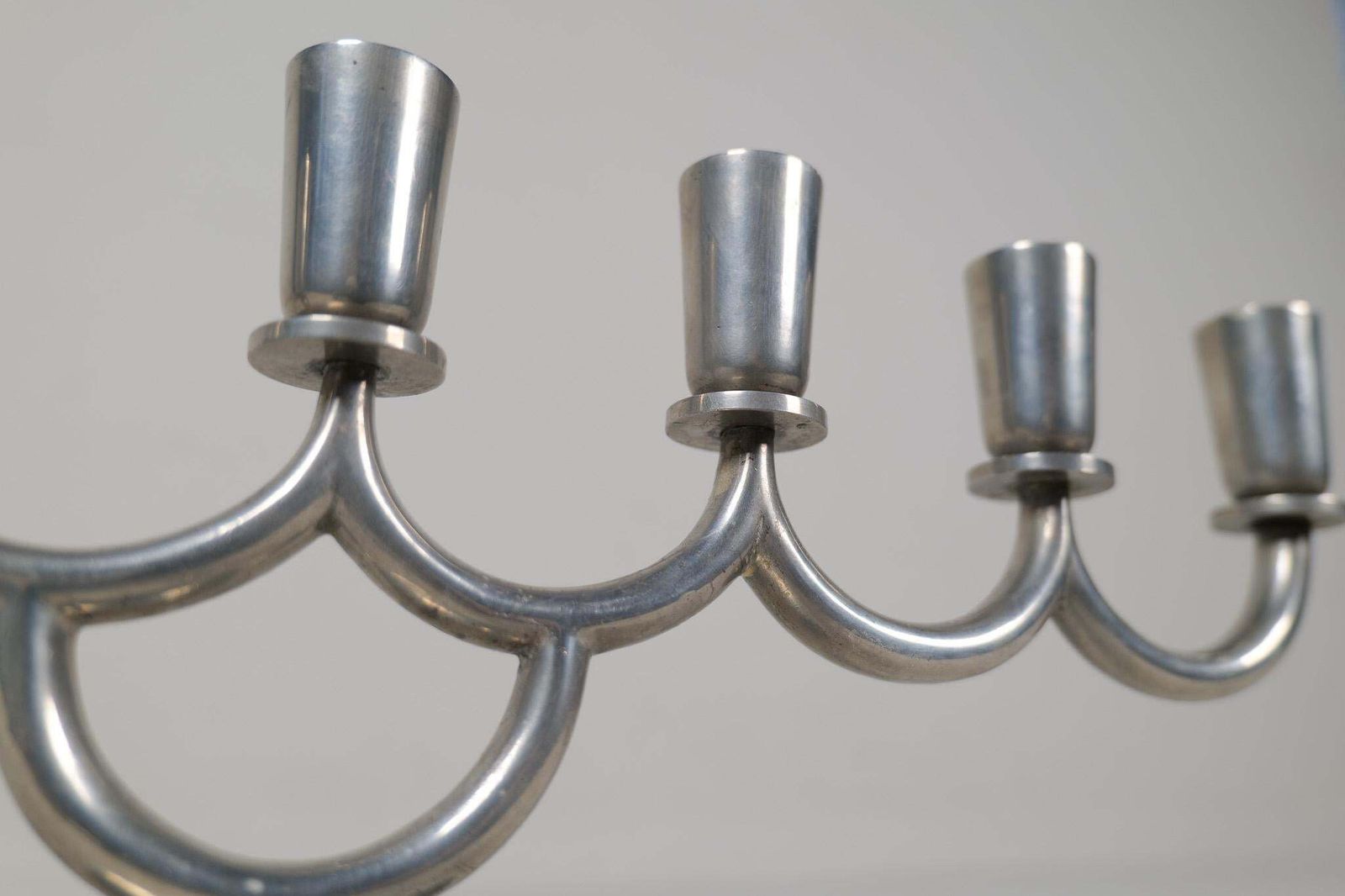 Home Decor Art Deco Candelabra In Pewter By Lars Holmström In Arvika, Sweden, 1931 photo