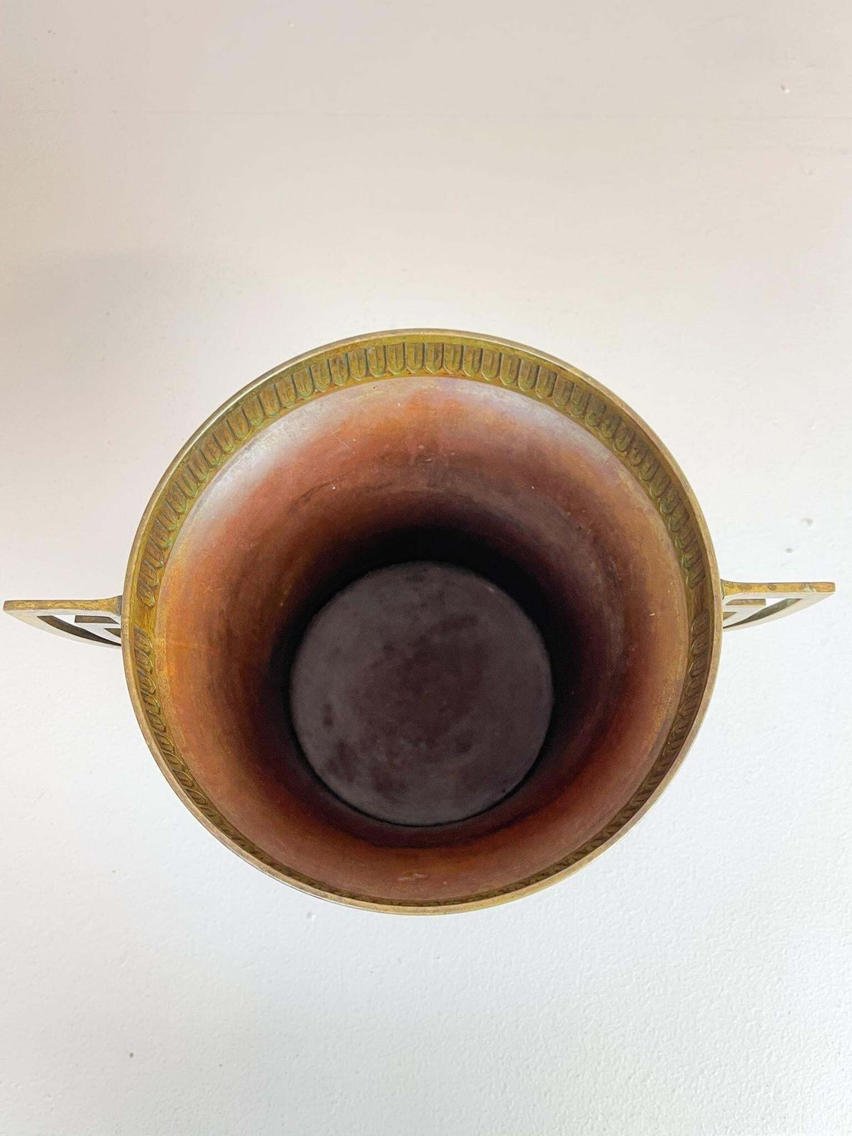 photo furniture Art Deco Champagne Cooler Copper And Brass Relief Pattern Sweden, 1930s