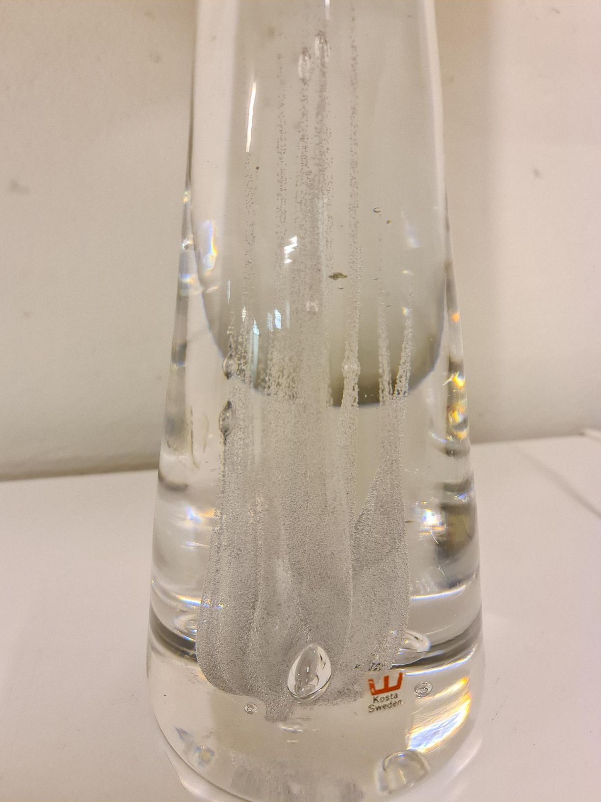 Midcentury Crystal Glass Table Lamp By Vicke Lindstrand Kosta, Sweden photo vinterior