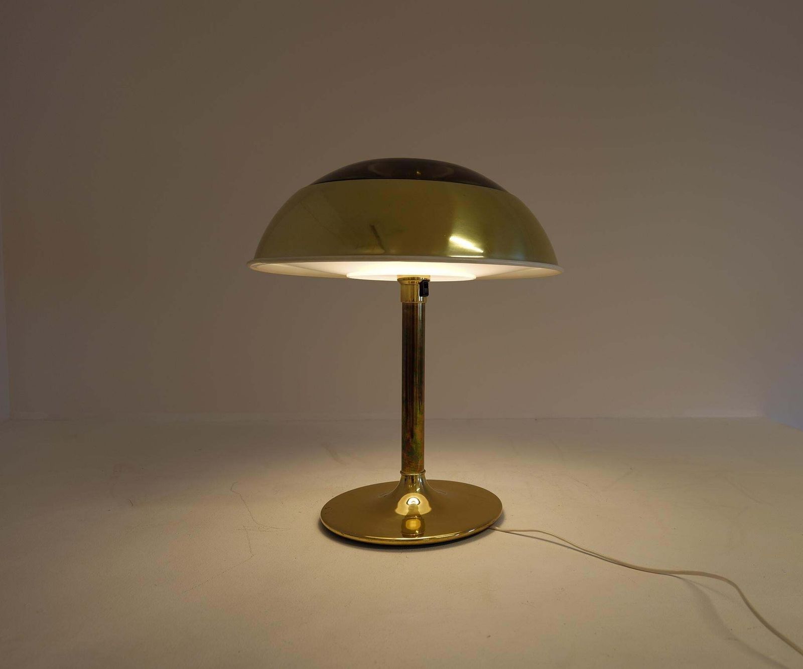 photo vinterior Space Age Large Table Lamp Brass Fagerhults, Sweden, 1970s