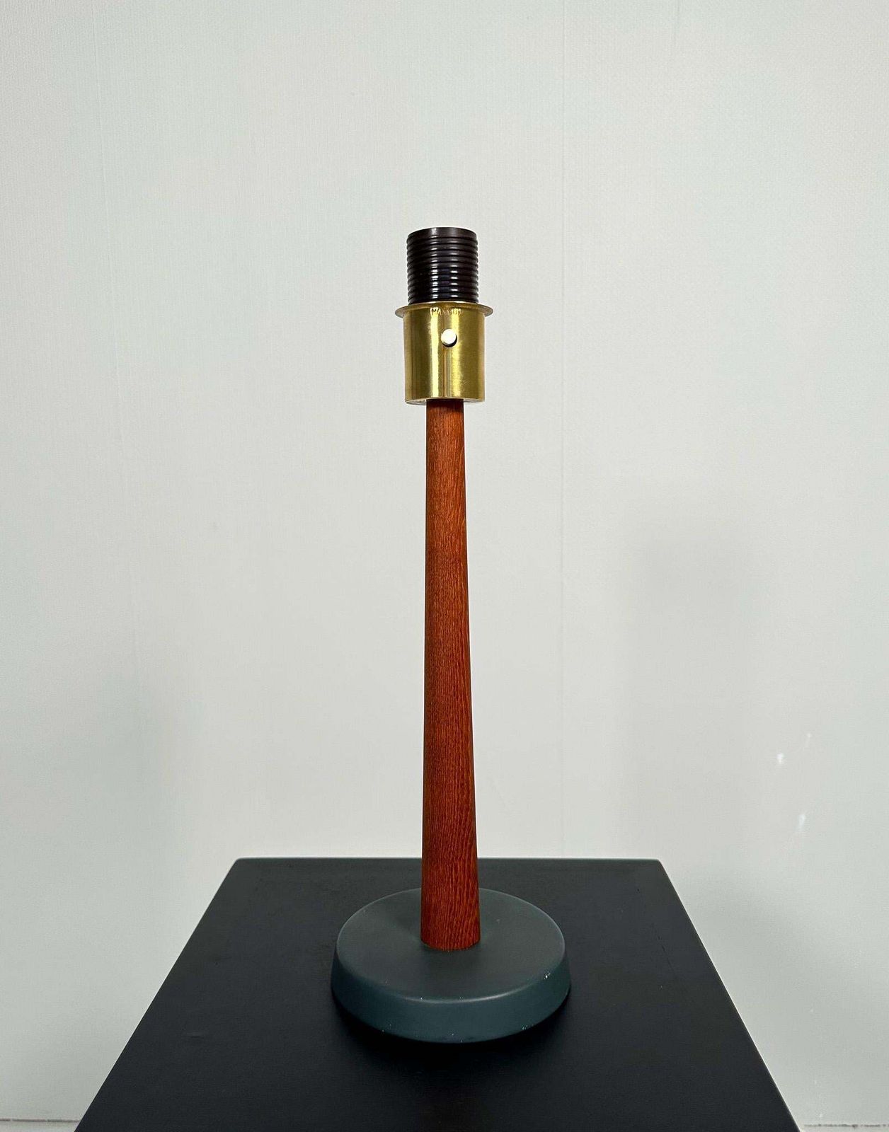 photo furniture Midcentury Teak And Cotton Table Lamp By Einar Bäckström, Sweden, 1950s