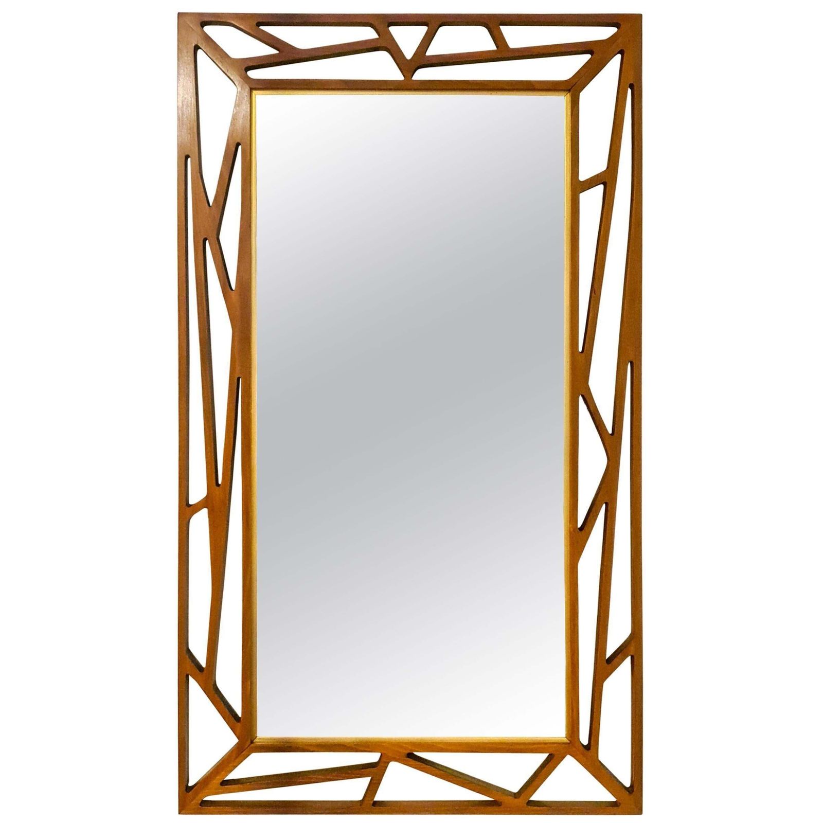 Mid Century Yngve Ekström Rare Large Mirror "Konkret" By Eden Spegel In Sweden
