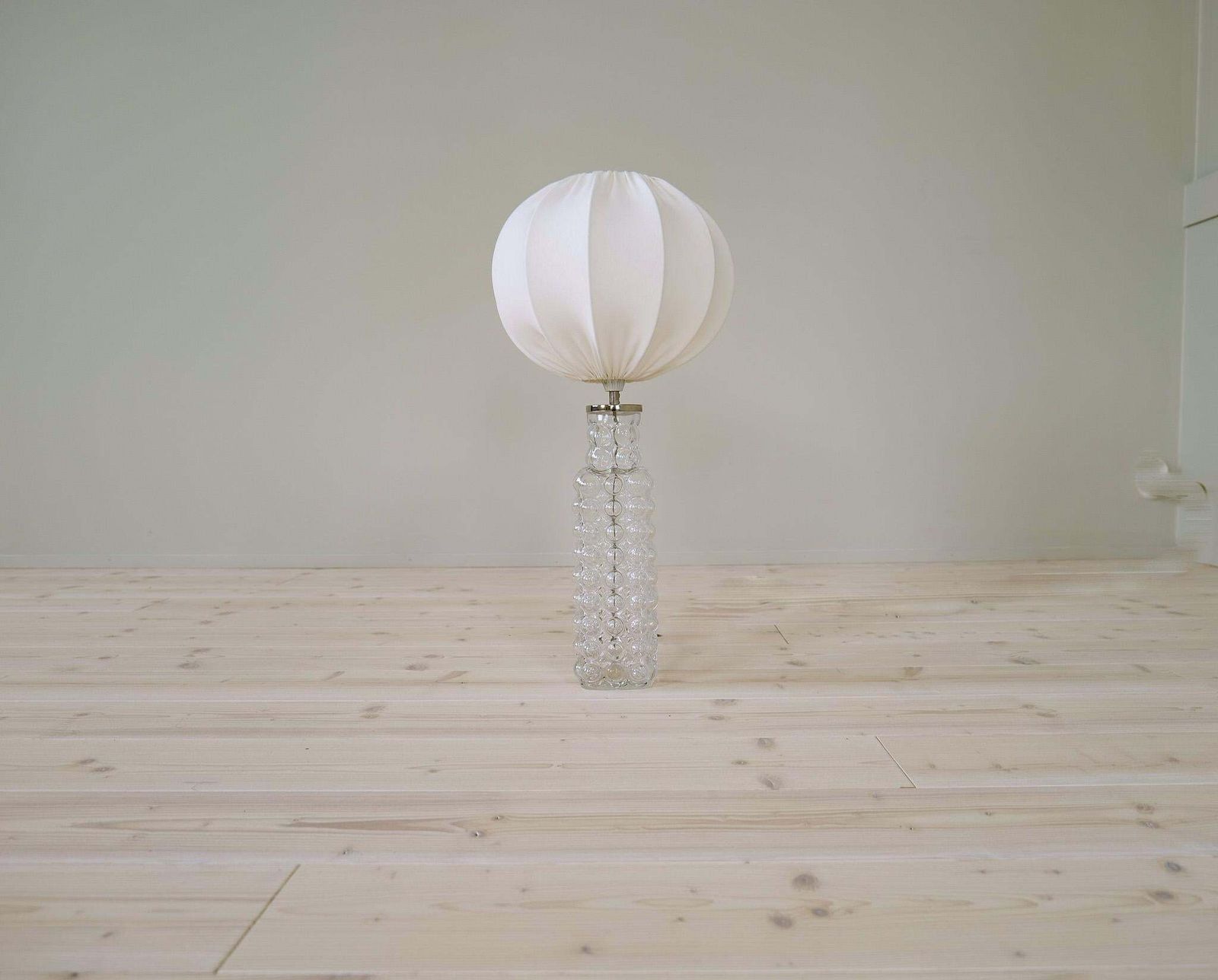 Midcentury Modern Drop Shaped Crystal Rare Table Lamp Orrefors By Carl Fagerlund photo for sale