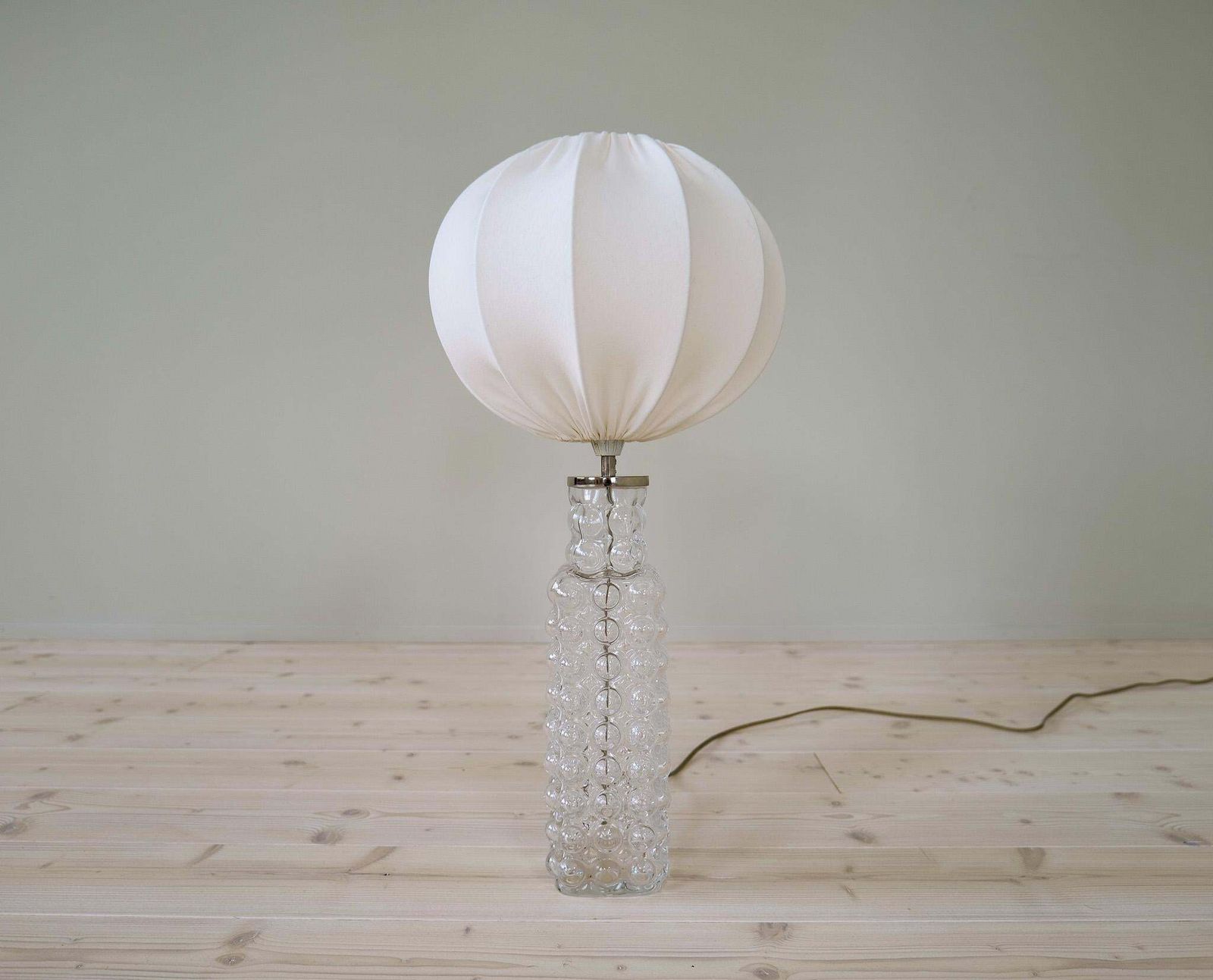 Midcentury Modern Drop Shaped Crystal Rare Table Lamp Orrefors By Carl Fagerlund photo Lighting