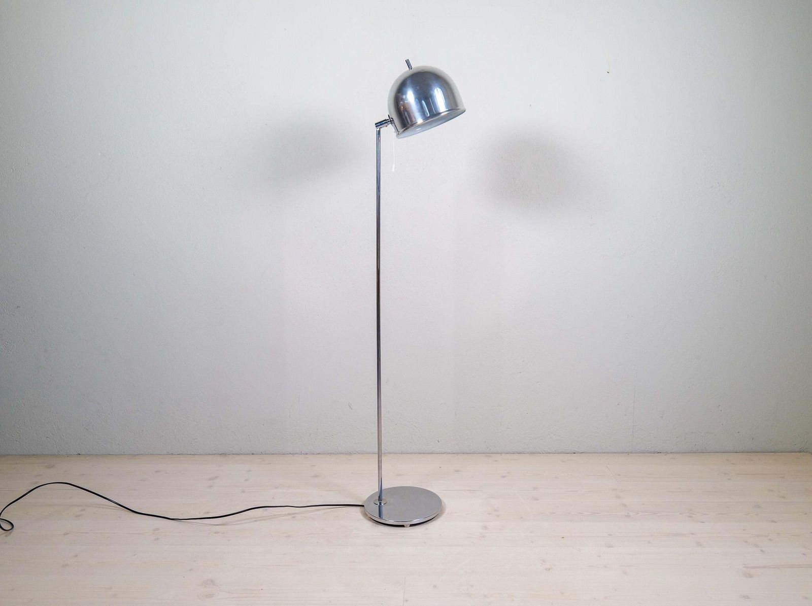 Midcentury Modern Floor Lamp In Chrome, Model G 075, Bergboms, Sweden, 1960s photo for sale