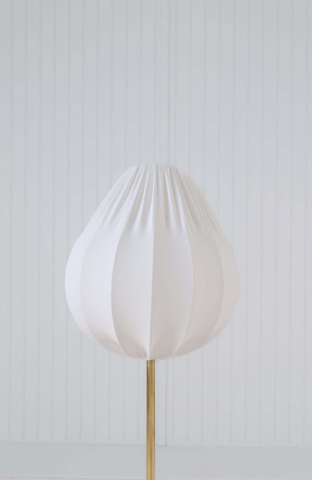 Midcentury Modern Trumpet Shaped Brass Floor Lamp, Sweden, 1960s photo vinterior