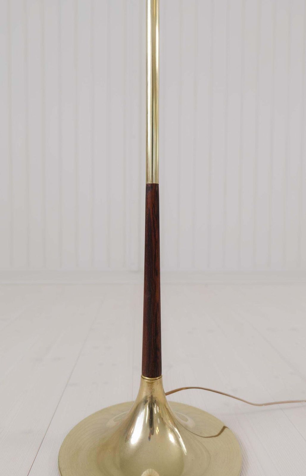photo furniture Midcentury Modern Trumpet Shaped Brass Floor Lamp, Sweden, 1960s