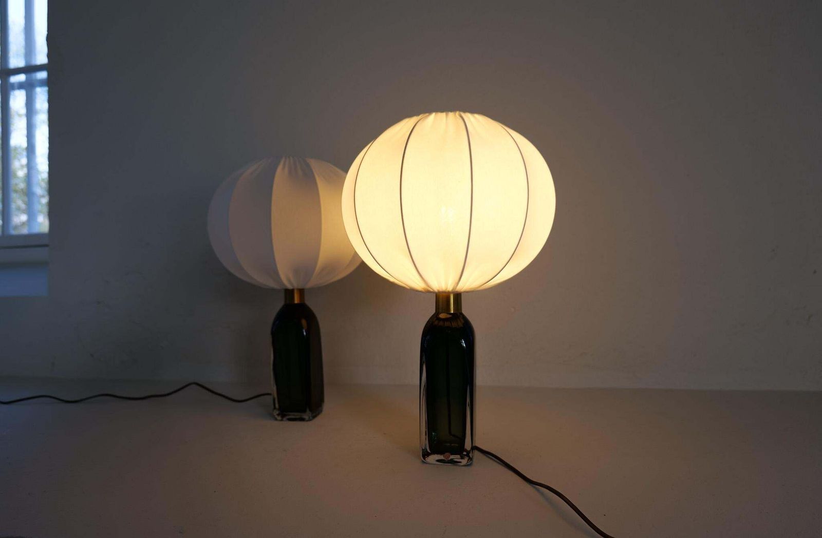 Midcentury Modern Table Lamps By Carl Fagerlund For Orrefors Sweden Rd 1406 photo vintage