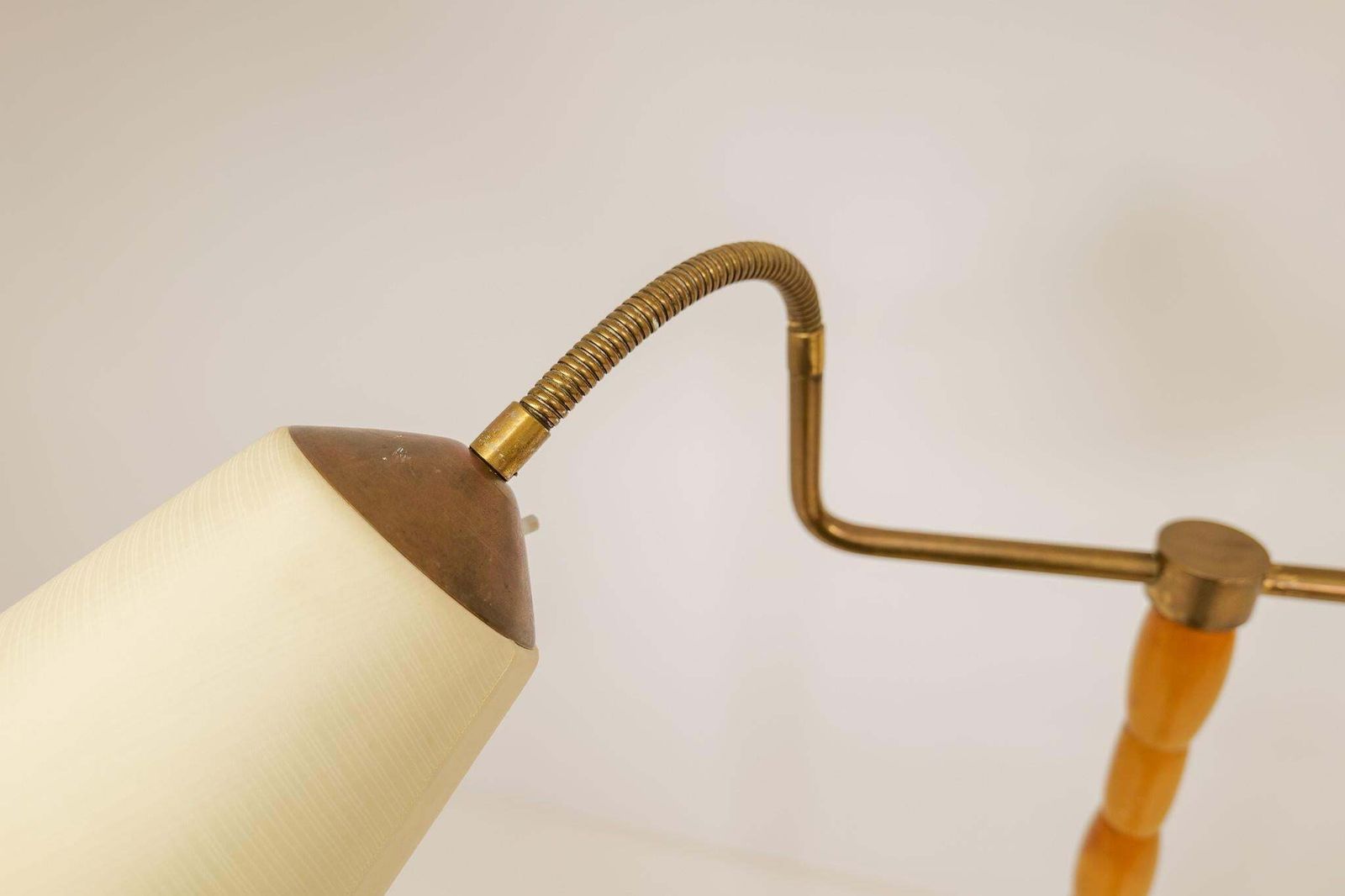 Midcentury Organic Floor Lamp In Birch And Brass Sweden, 1950s photo buy